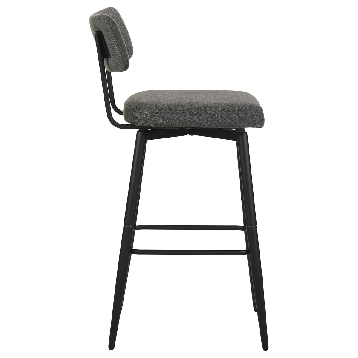 Levine Fabric Upholstered Grey Swivel Bar Chair Set of 2 — product image 8