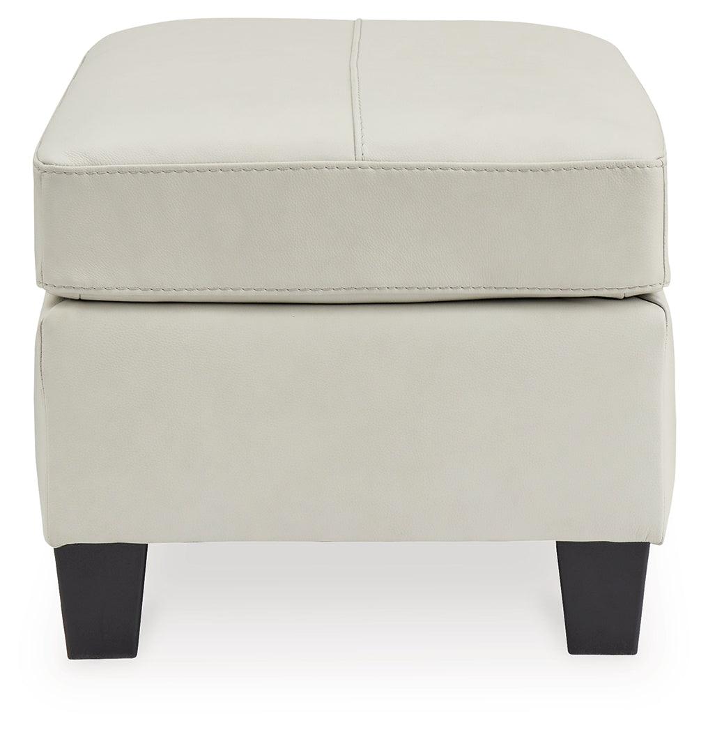 Genoa Coconut Leather Ottoman - Ella Furniture