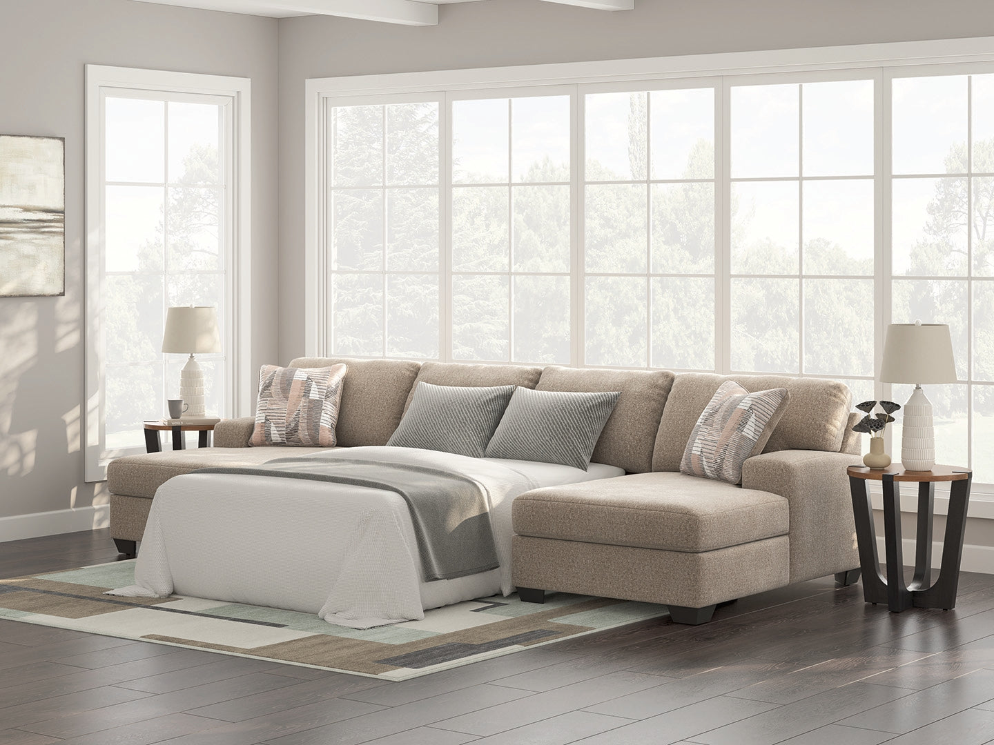 Close-up view of sectional stitching detail