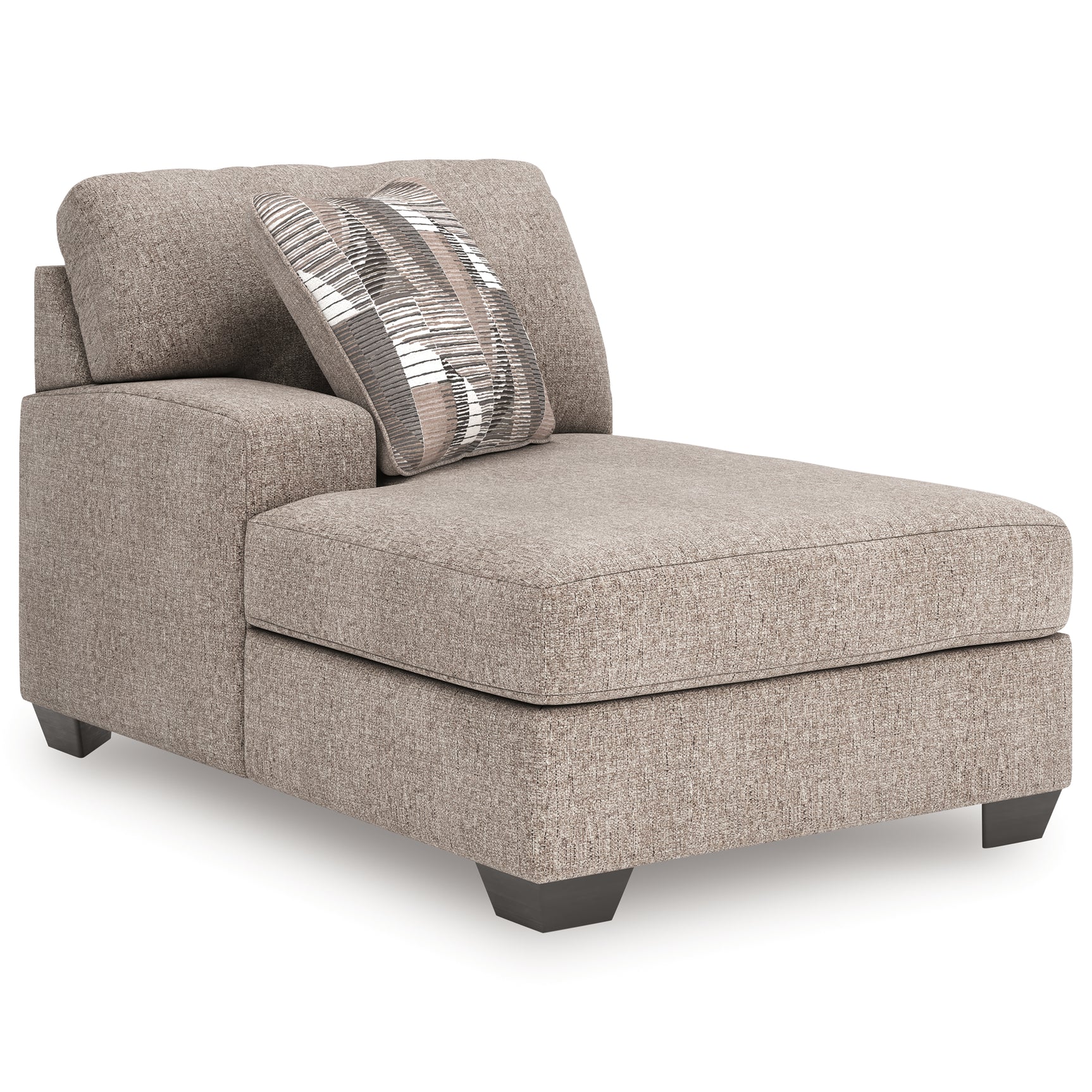 Room view showing Newellen 3-piece sectional with double chaise