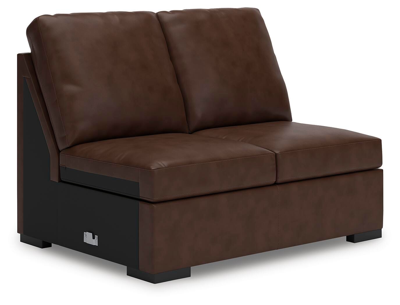 McDowlan Coffee Leather 3-Piece Sectional with Chaise - image 5