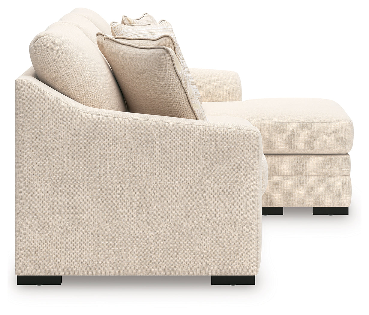 Lango Sofa Chaise Sleeper fabric swatch showing jute chenille texture