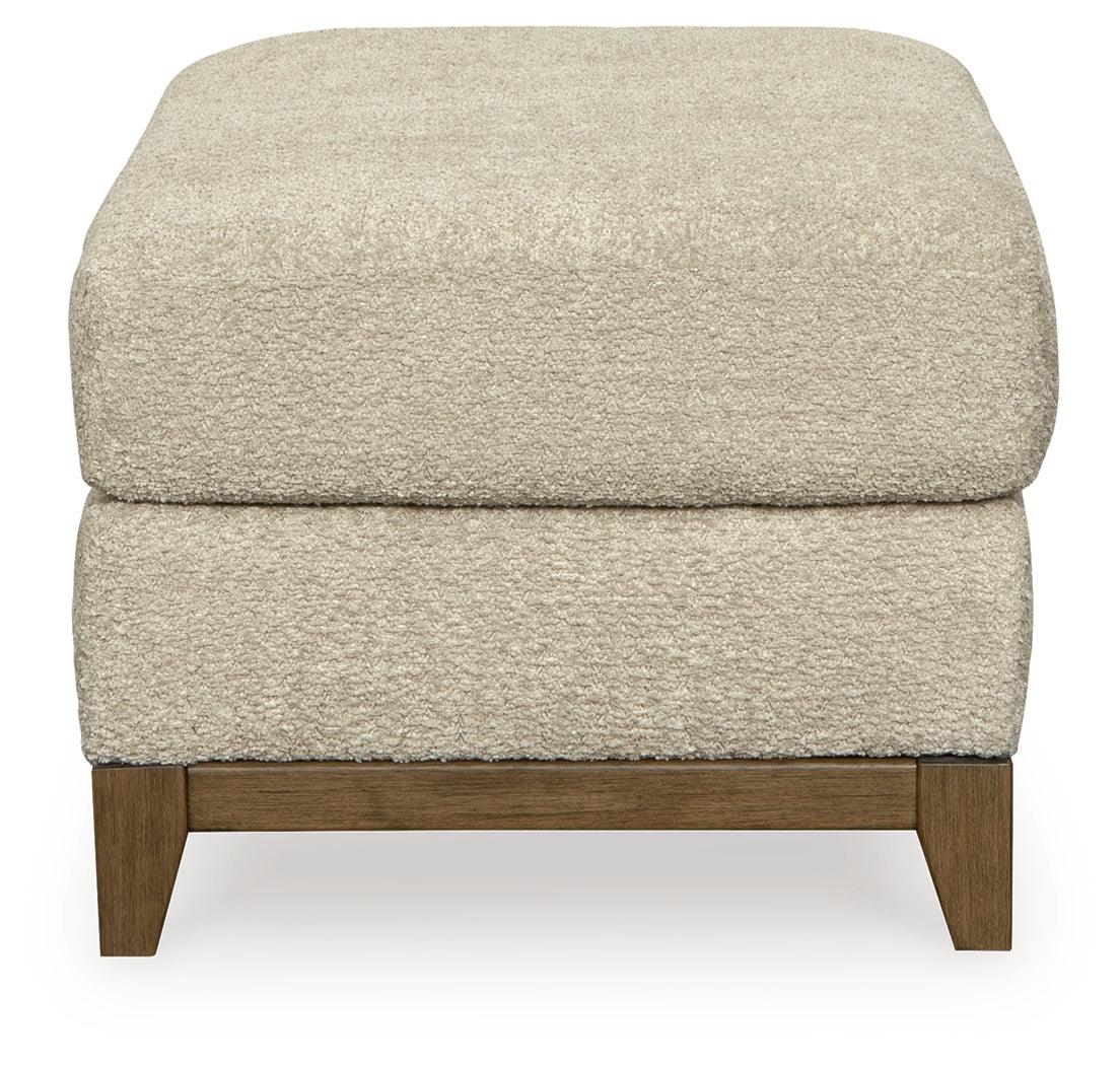 Side view of Parklynn Desert Chenille Ottoman
