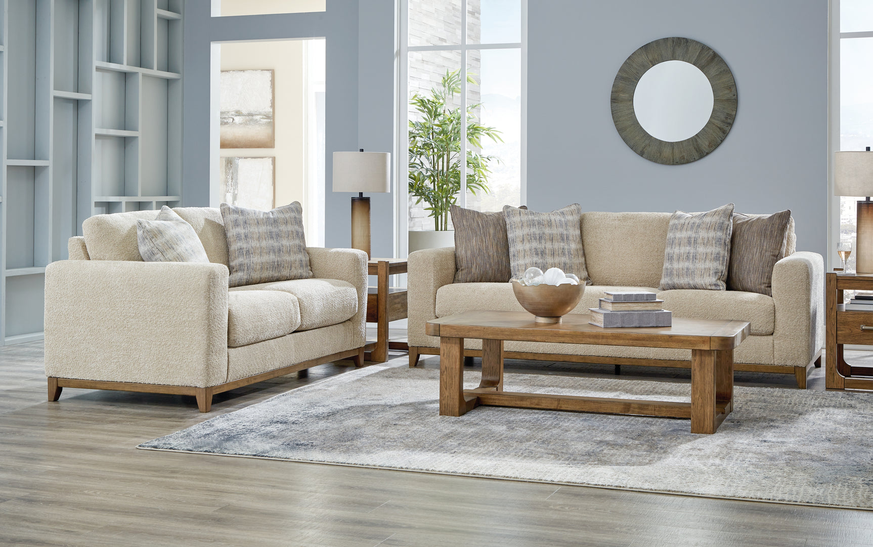 Front view of Parklynn Desert Sofa and Loveseat set