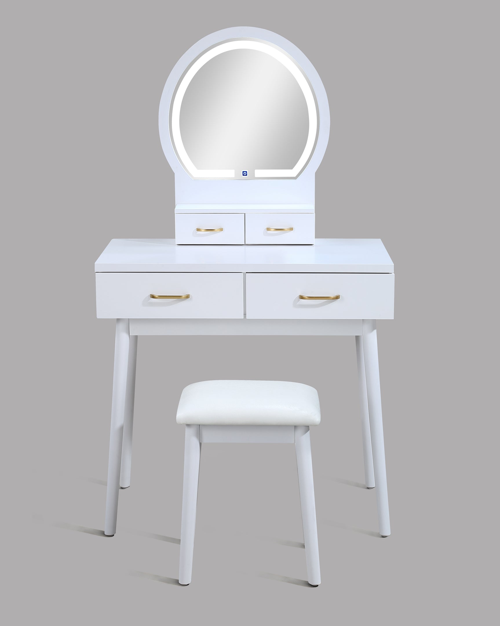 Close-up of drawer detail on Cecilia Vanity