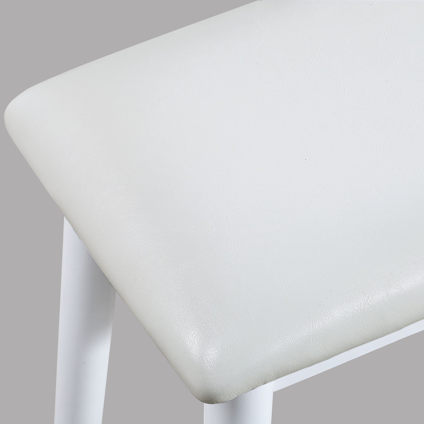 Top view of vanity with stool