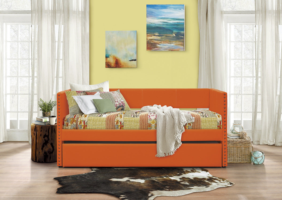 Front view showing overall frame and cushions