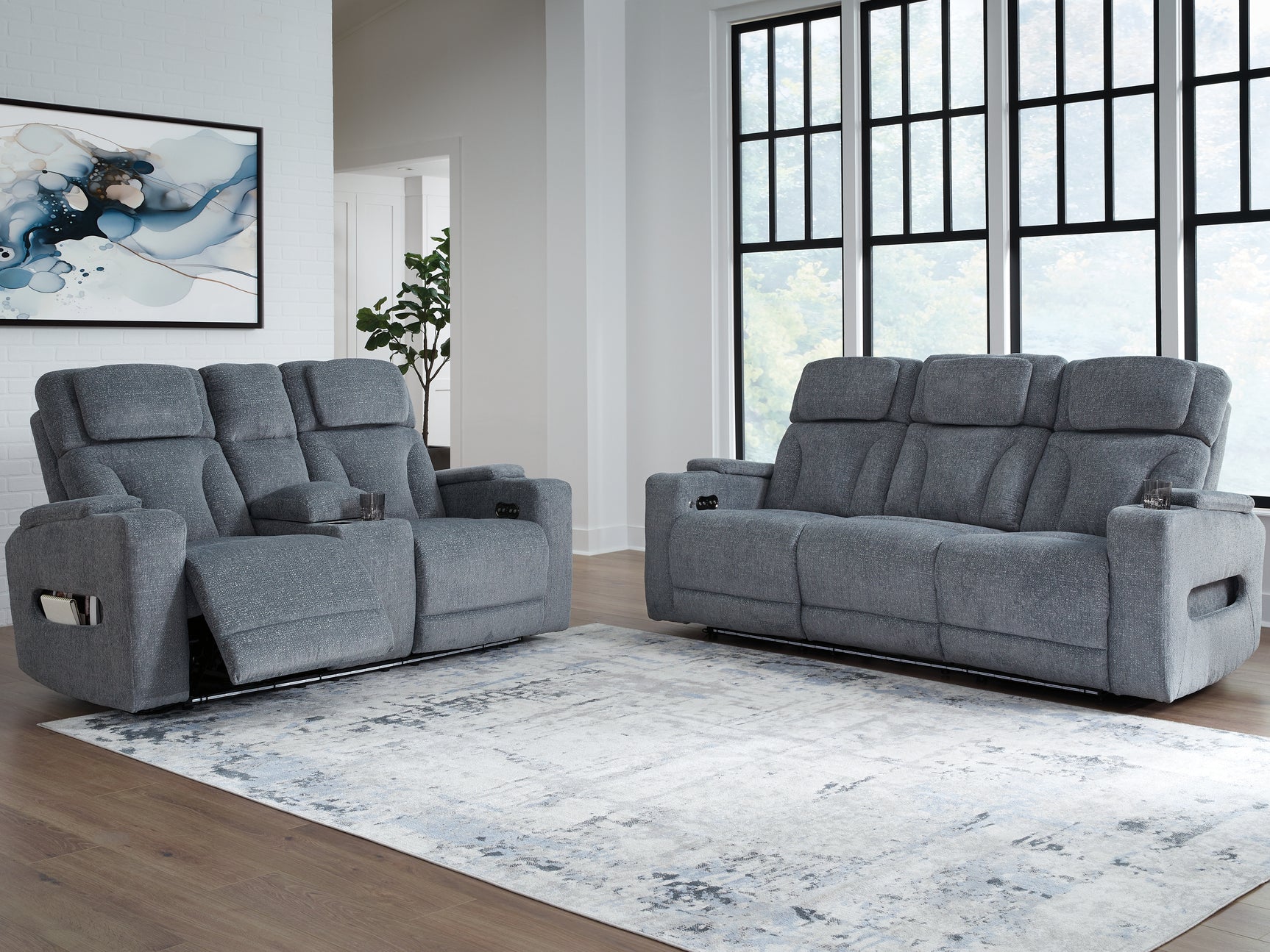 Detail of LED lighting on Studio Steel Cave seating