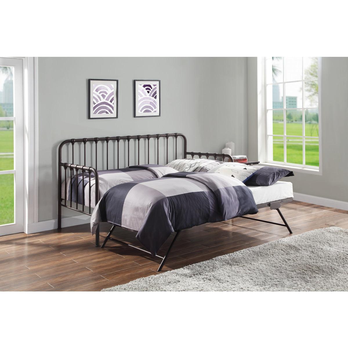 Constance Dark Bronze Daybed with trundle fully extended