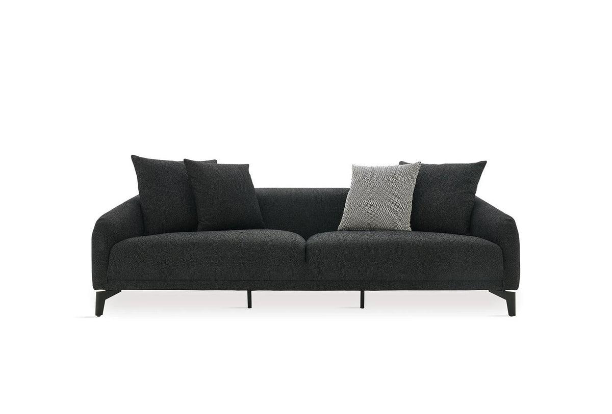 Maison Black 3-Seater Sofa - Ella Furniture