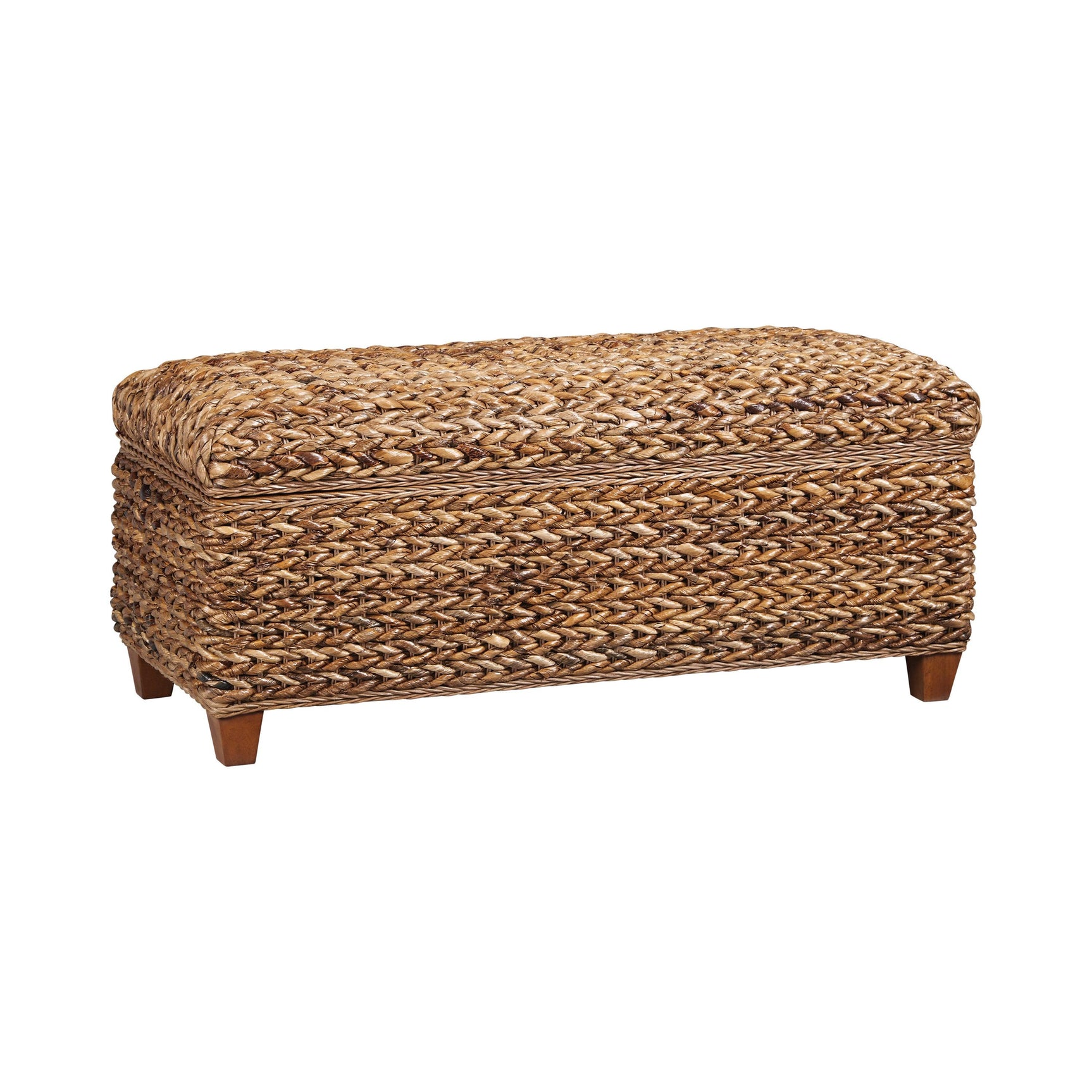 Laughton Queen Hand-Woven Banana Leaf Bed Amber - assembly detail
