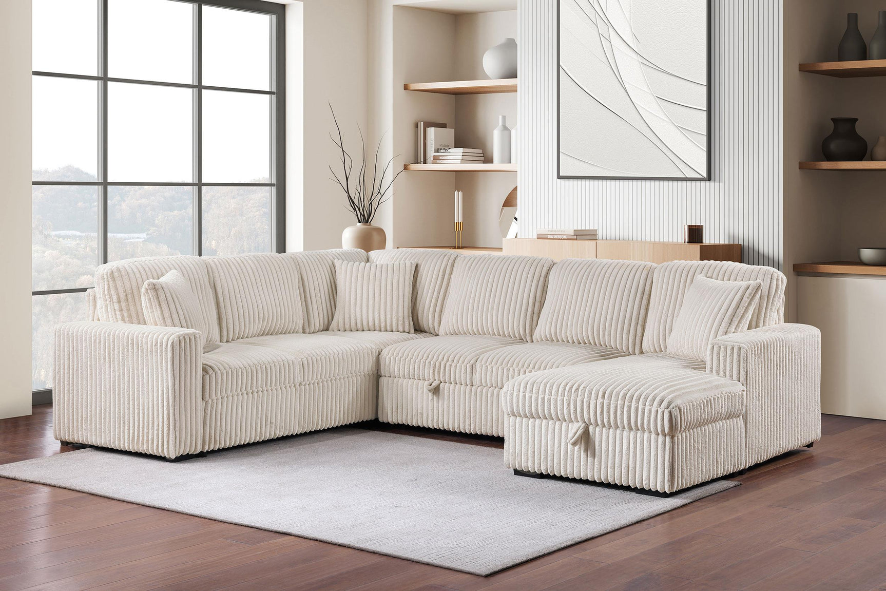 Devonshire Sleeper Sectional Sofa full view