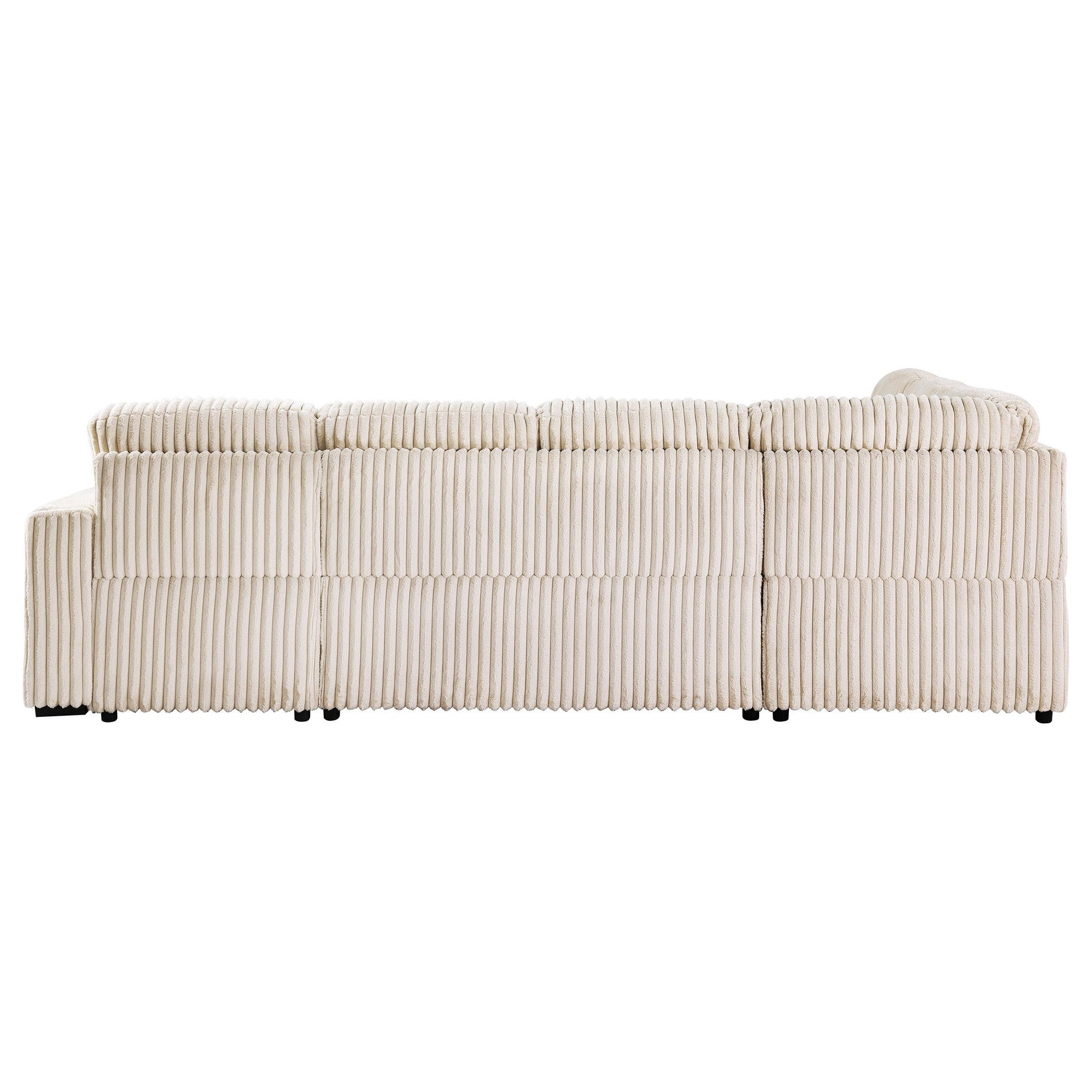 Devonshire Sleeper Sectional Sofa in camel with storage chaise, angled view