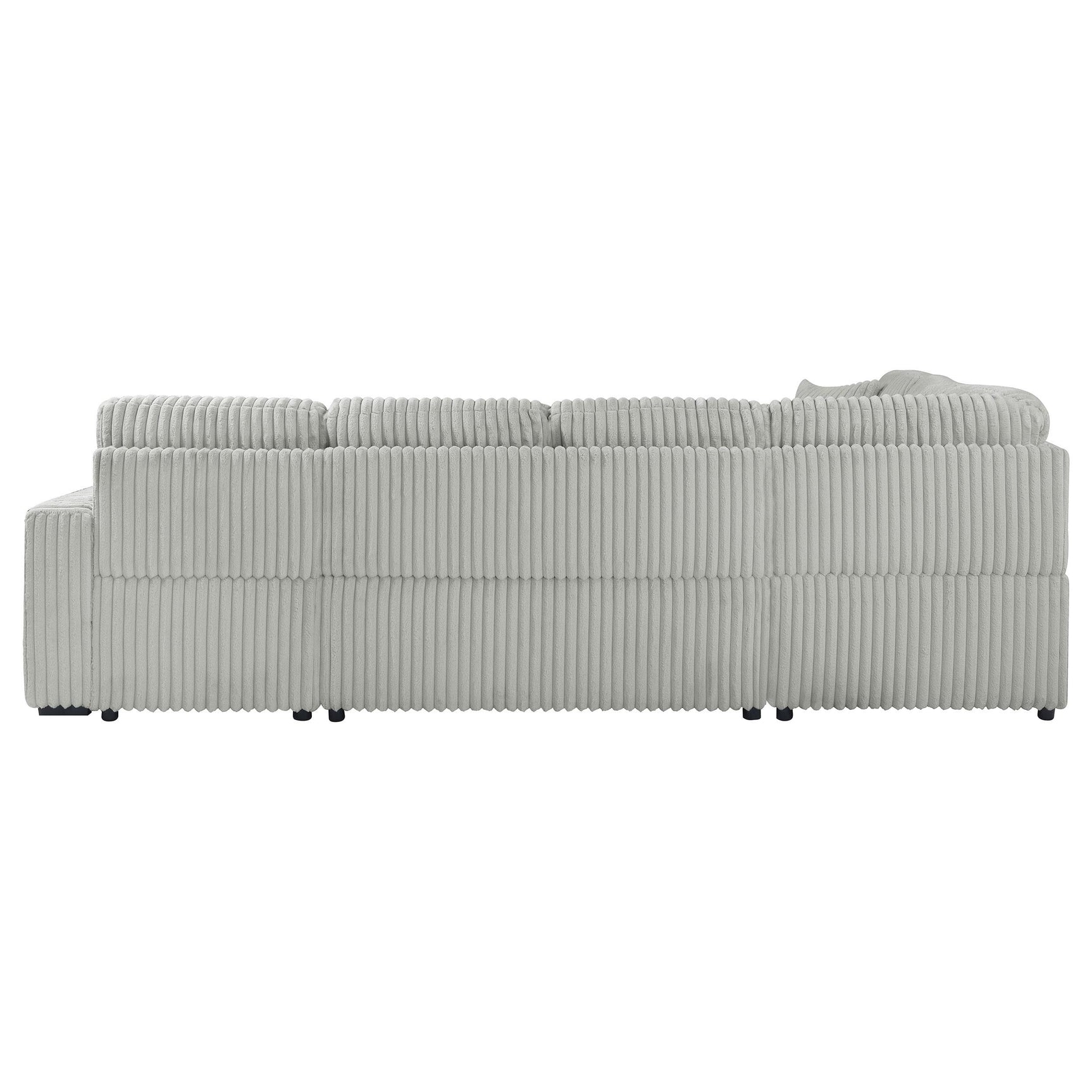 Devonshire grey sleeper sectional sofa with storage chaise