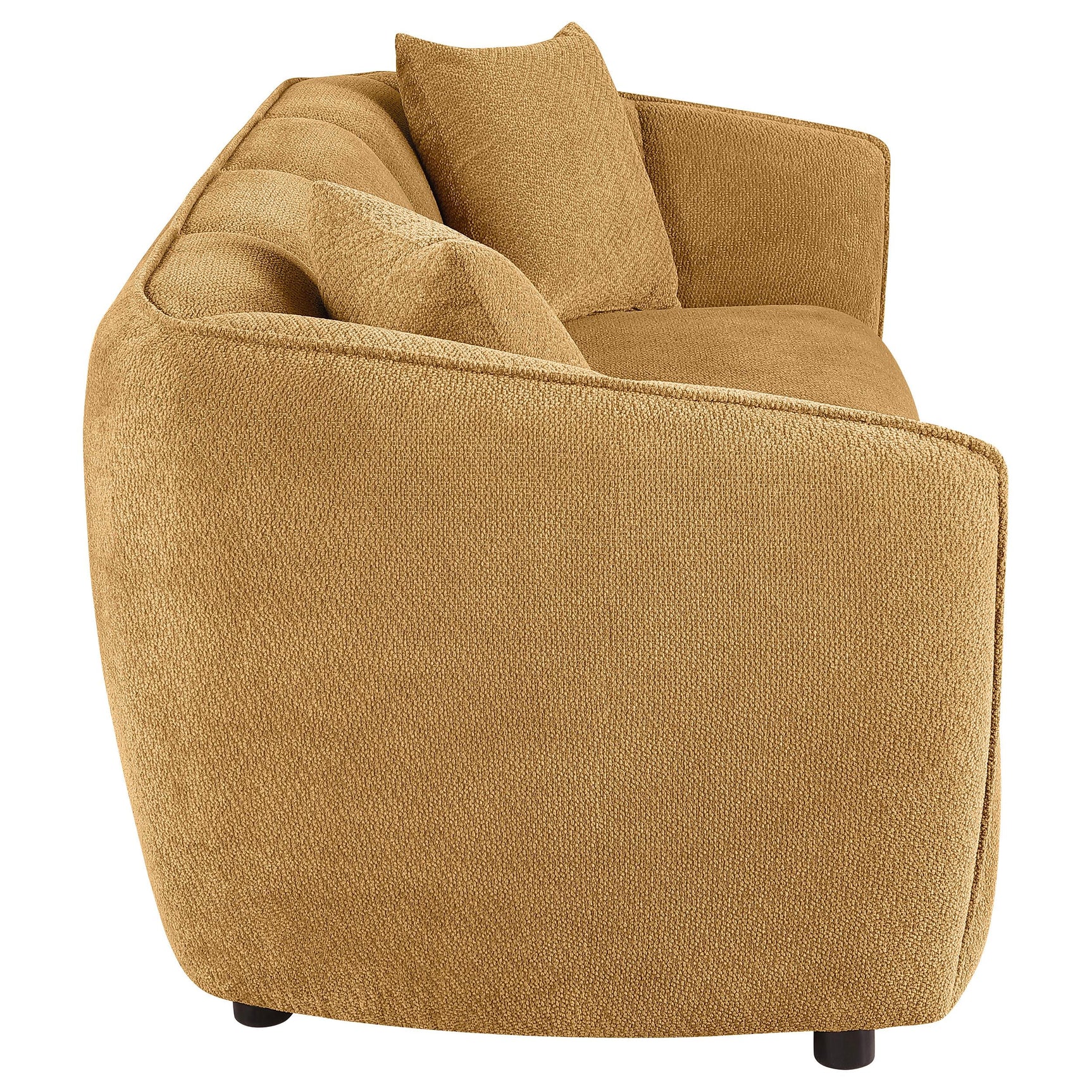 Aleisha Chenille Upholstered Sofa Mustard Yellow