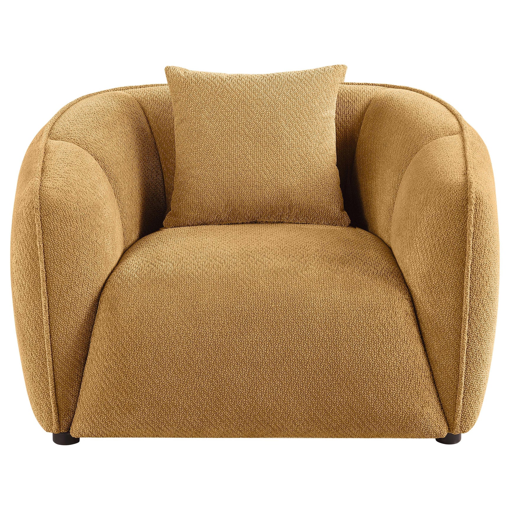 Aleisha accent chair side profile showcasing wooden legs