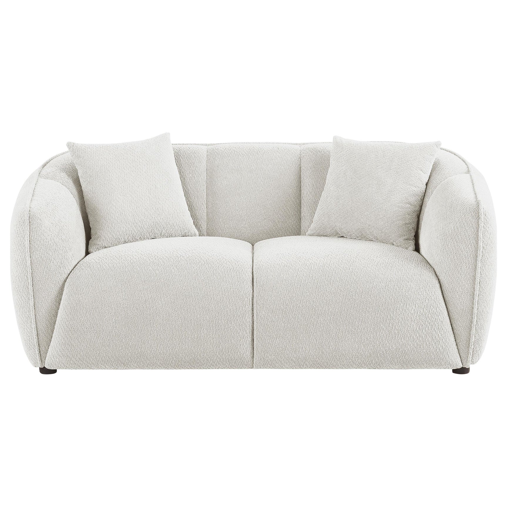 Aleisha Chenille Upholstered Loveseat Ivory
