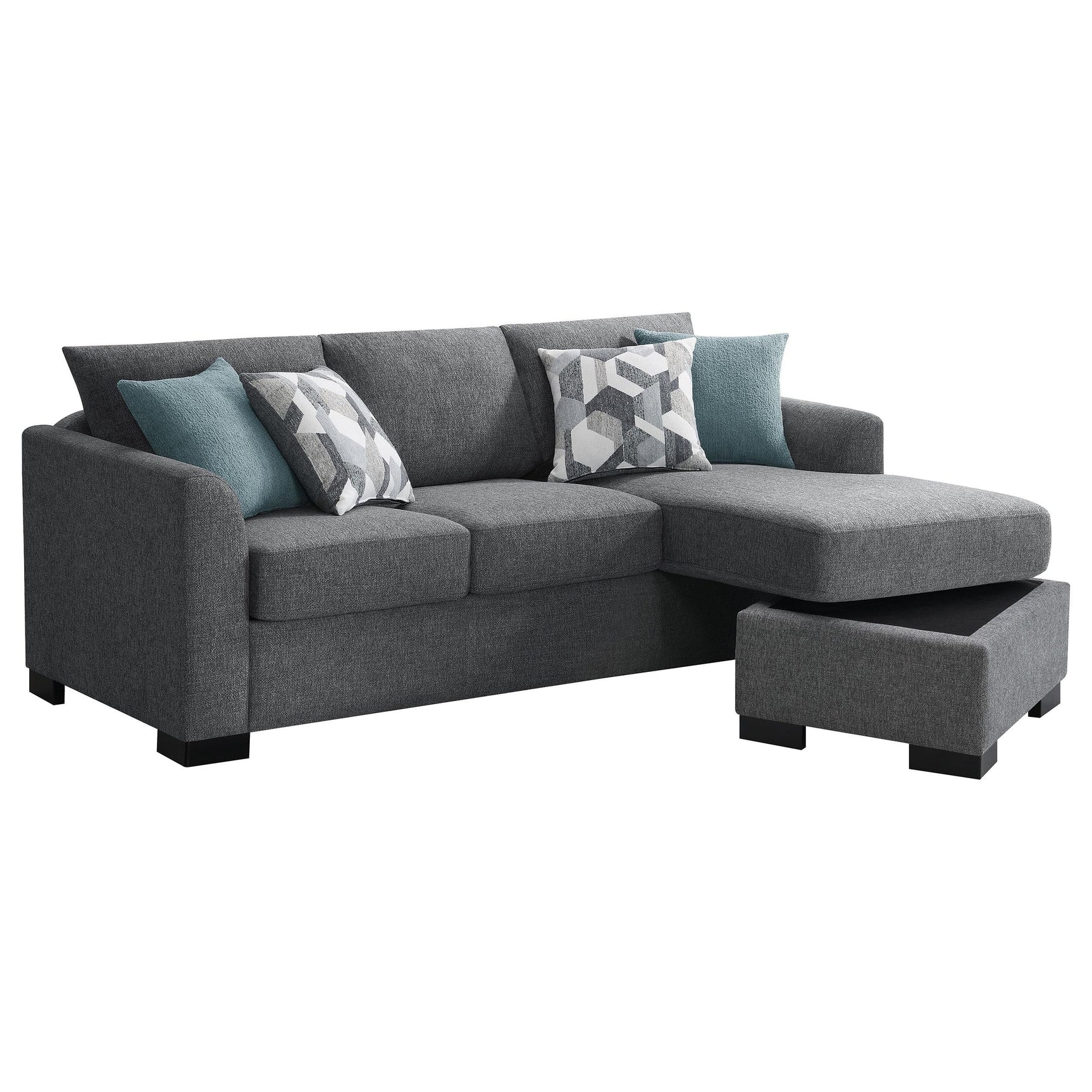 Storey Sectional Sofa chaise empty room setting