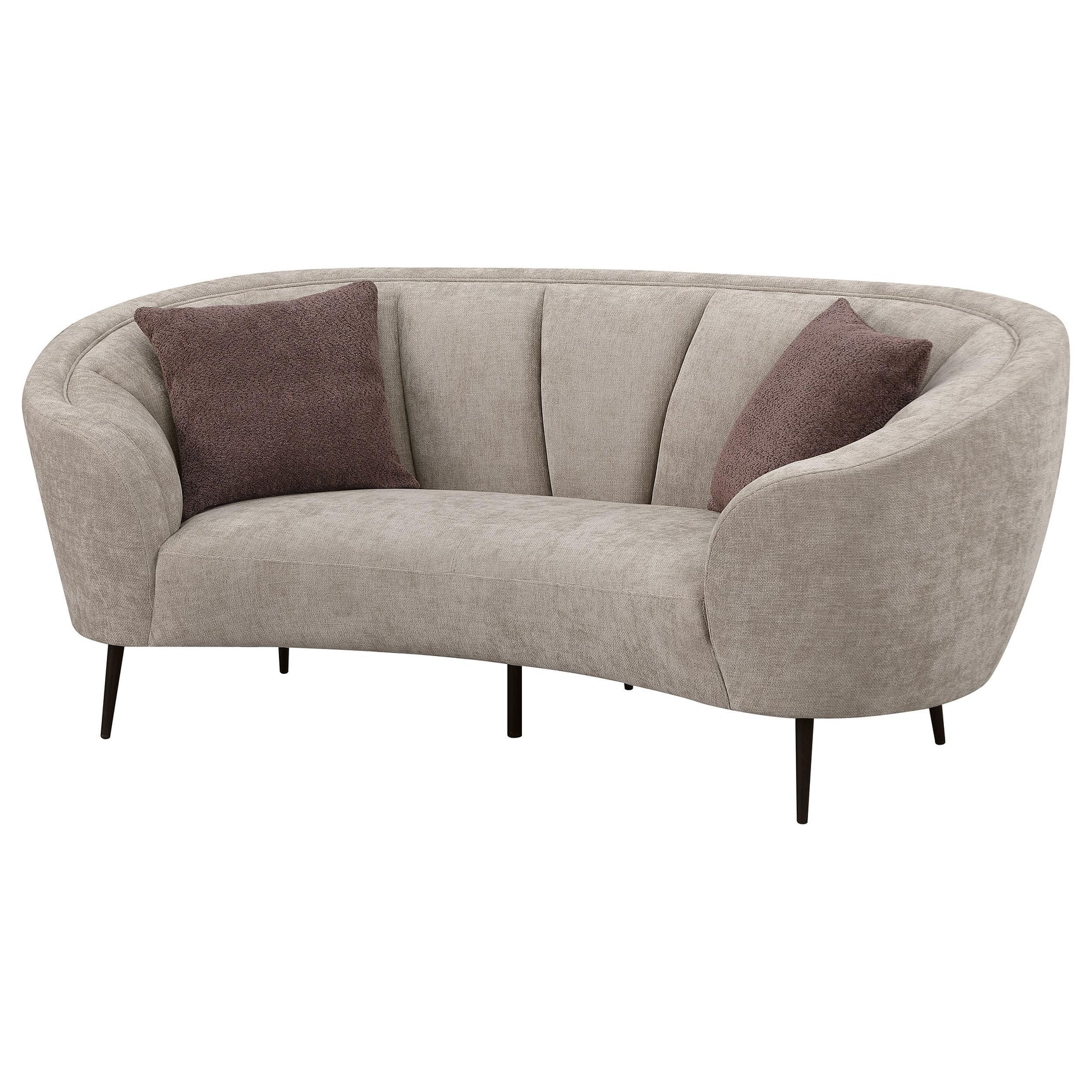 Ellorie Loveseat Back View Highlighting Channel Detail
