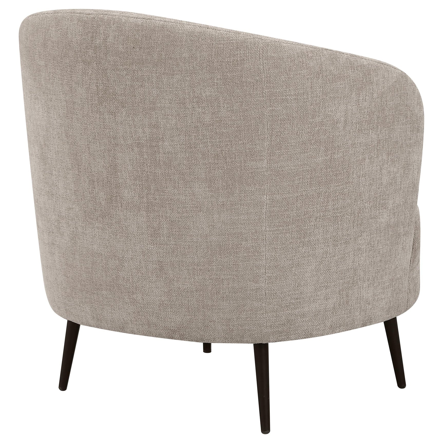 Back view of Ellorie upholstered curved chair