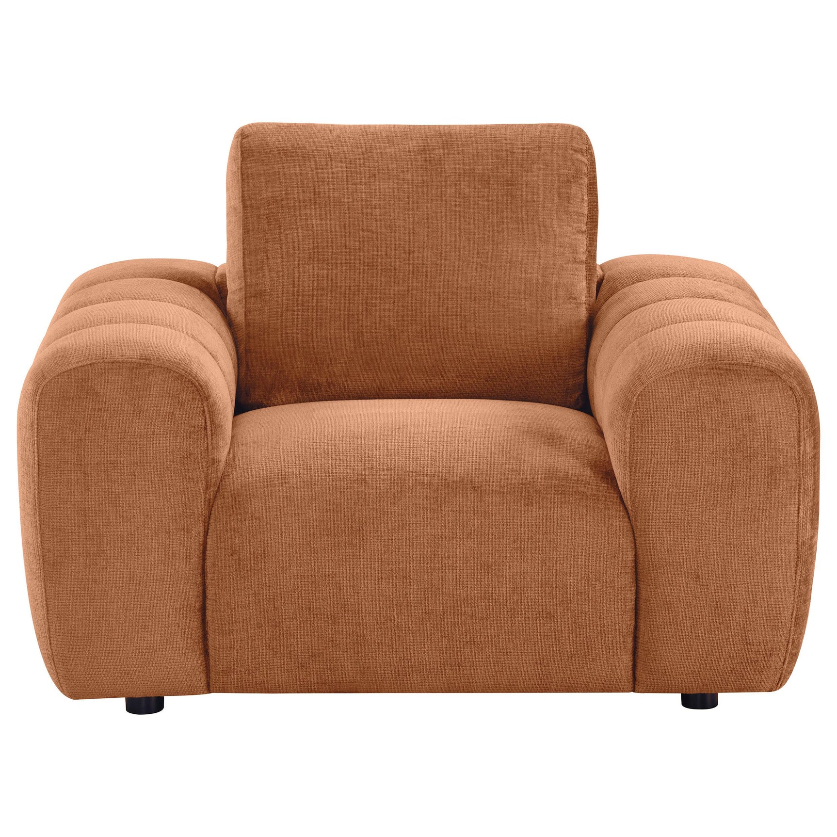 Burnett Chenille Upholstered Accent Chair Burnt Orange