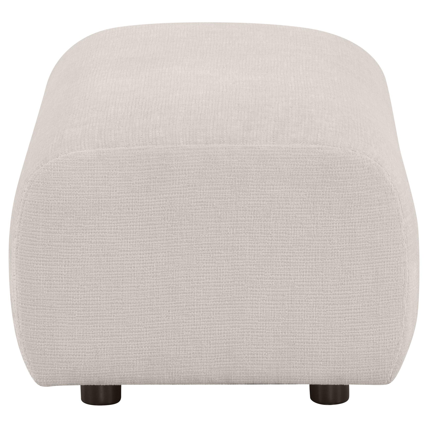 Burnett Chenille Upholstered Ottoman Ivory