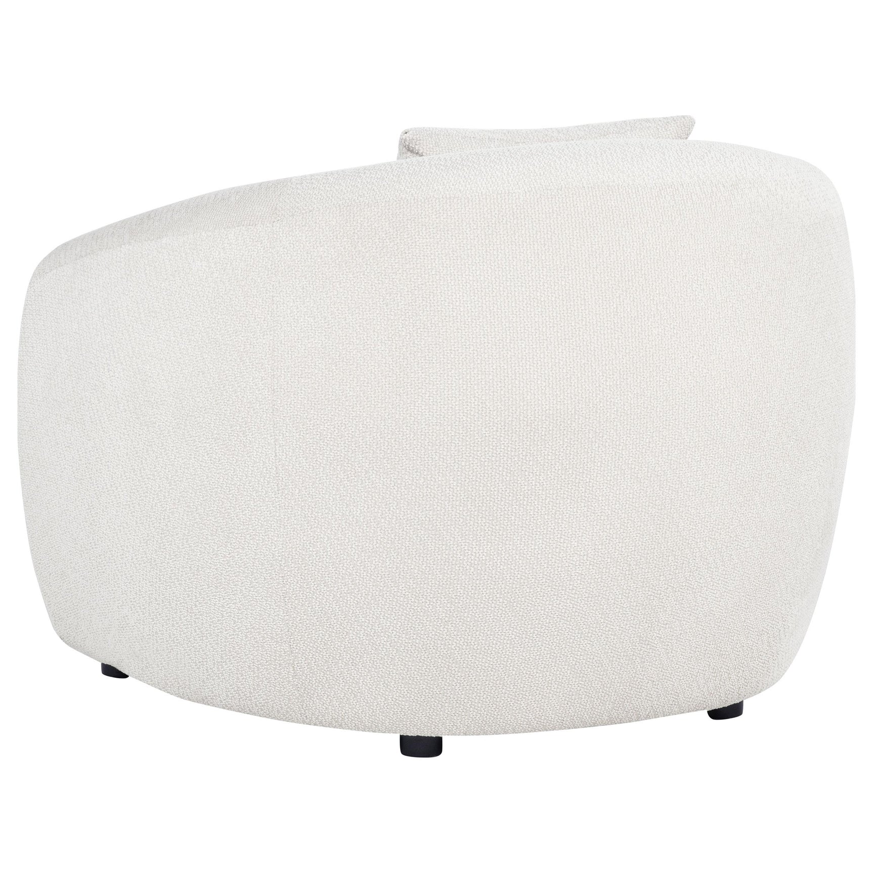 Back view of Isabella sand fabric upholstered accent chair
