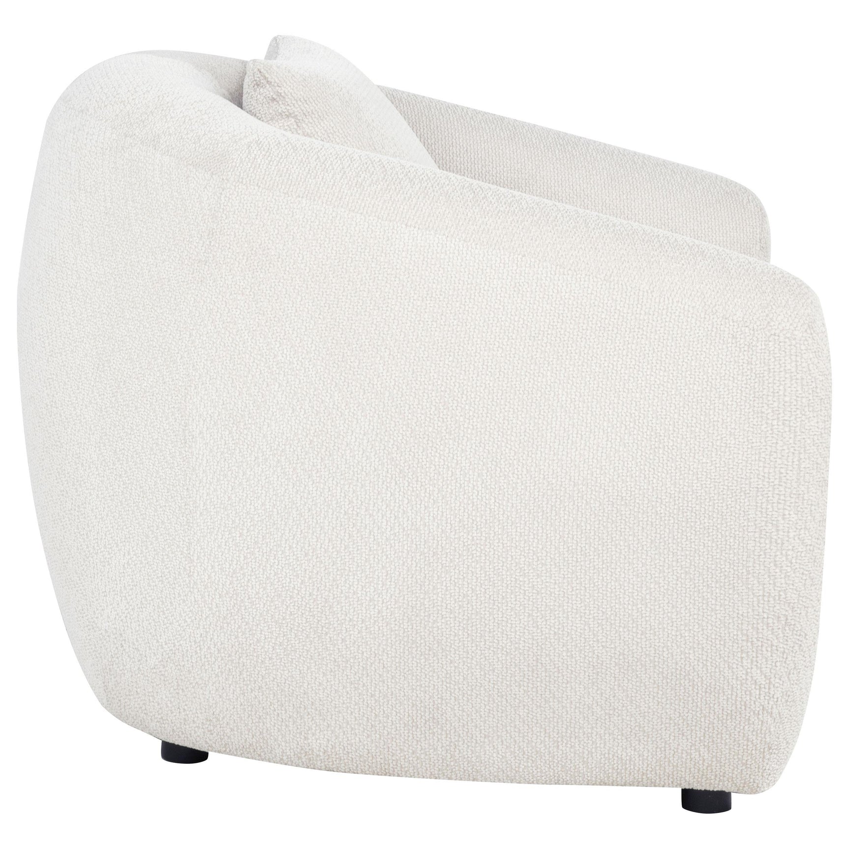 Detail of tight back cushion with fabric texture