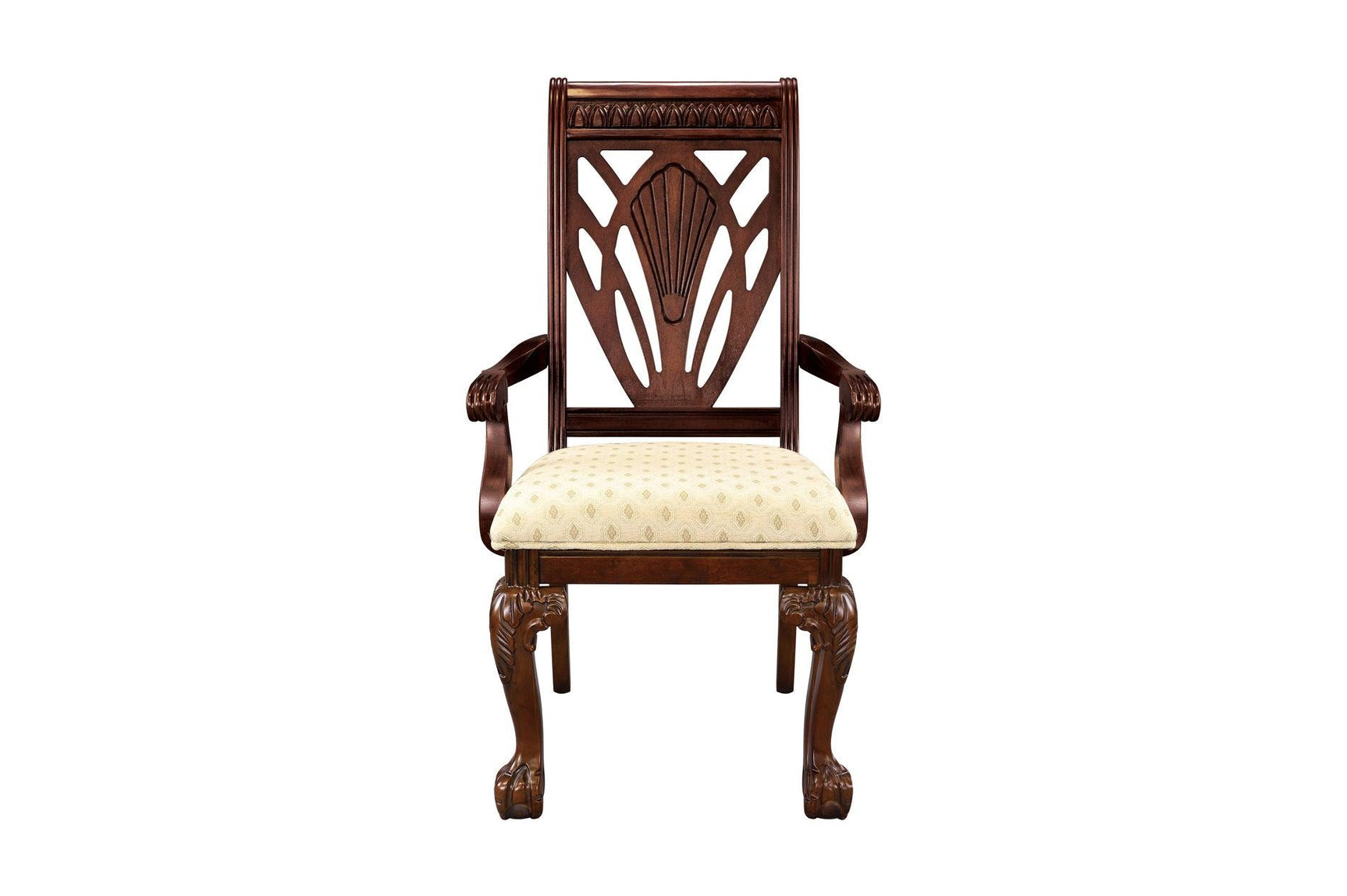 Norwich Dining Room Set front detail of fabric chair upholstery