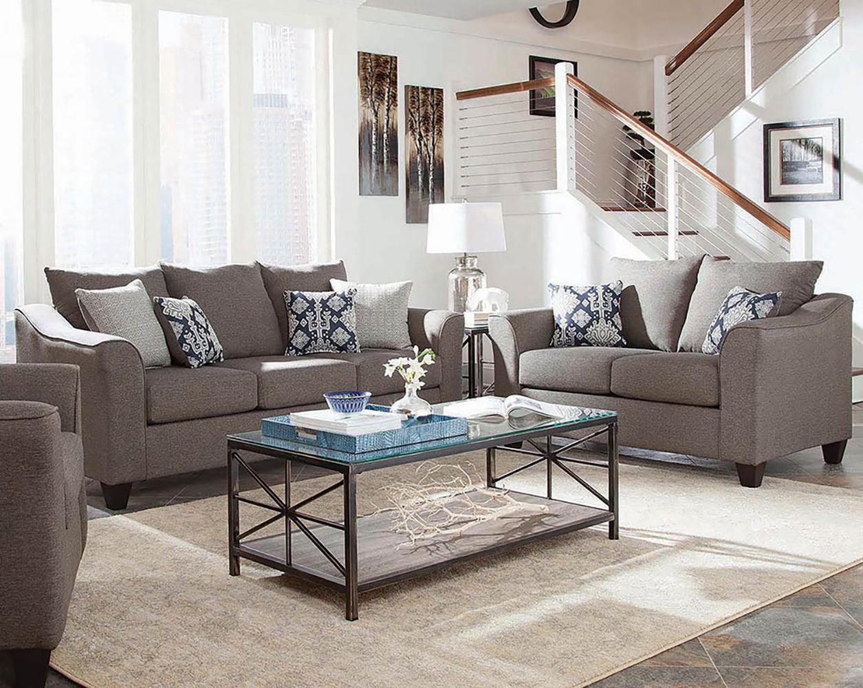 Seating area and arm detail of Salizar Loveseat