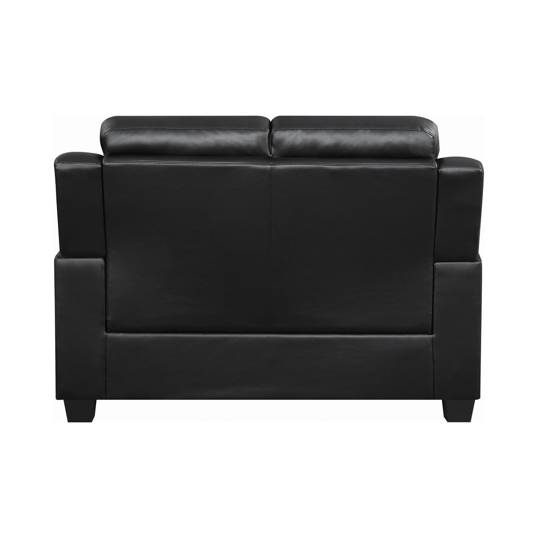 Finley loveseat showing plush armrests