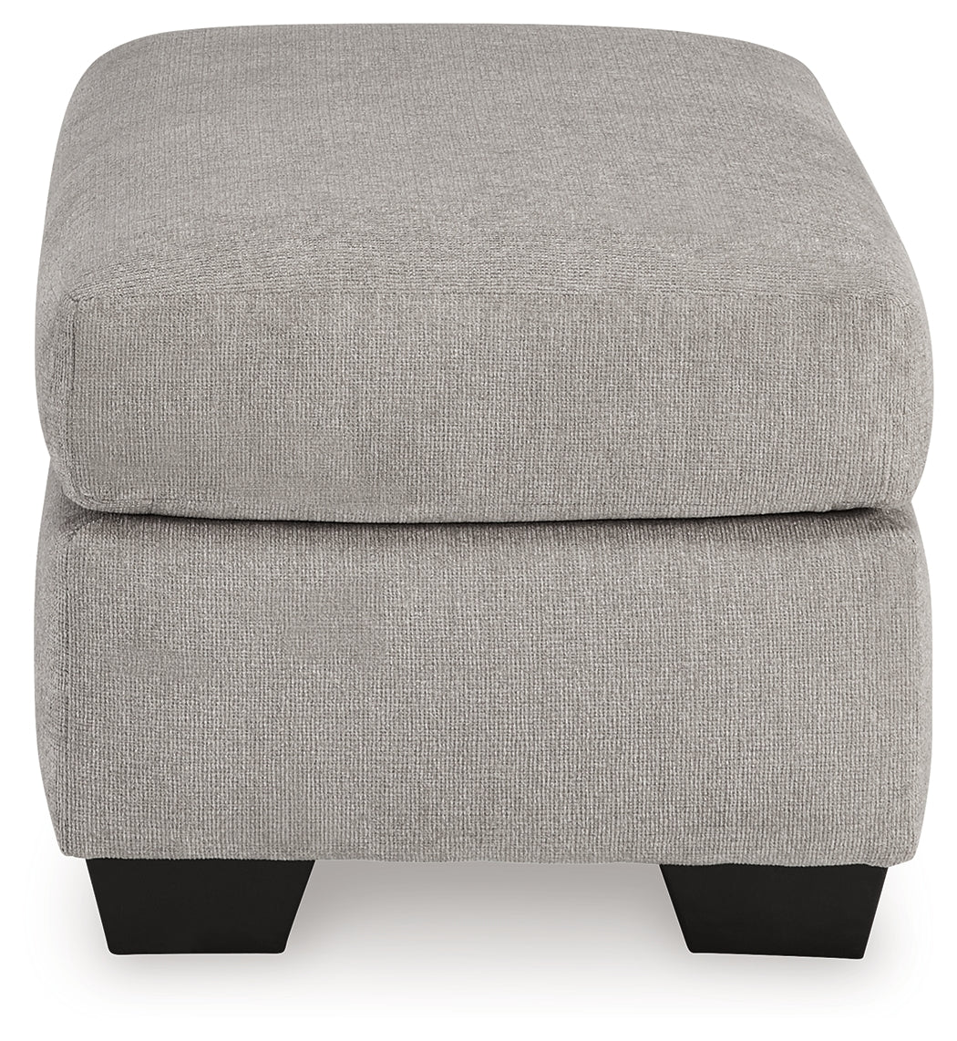 Avenal Flannel Park Chair and Ottoman set in flannel color front angle