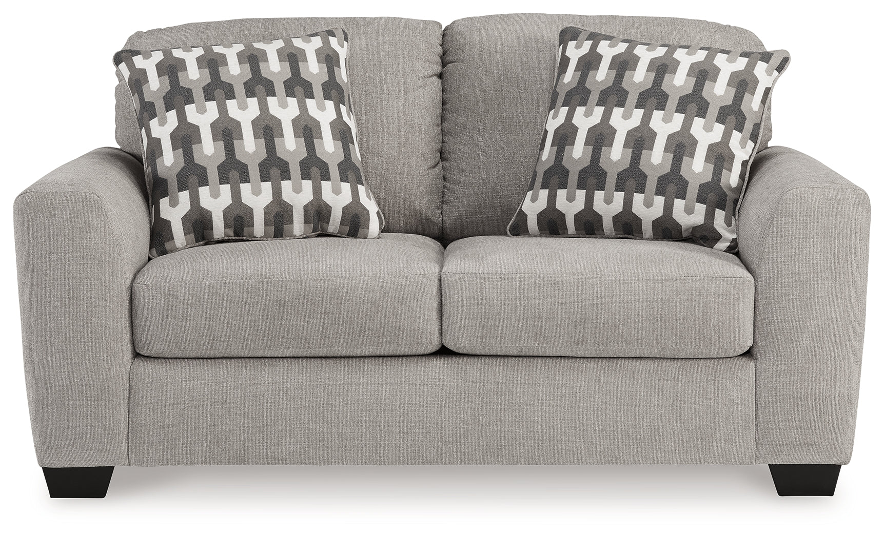 Side view of Avenal Park Flannel Chenille Loveseat