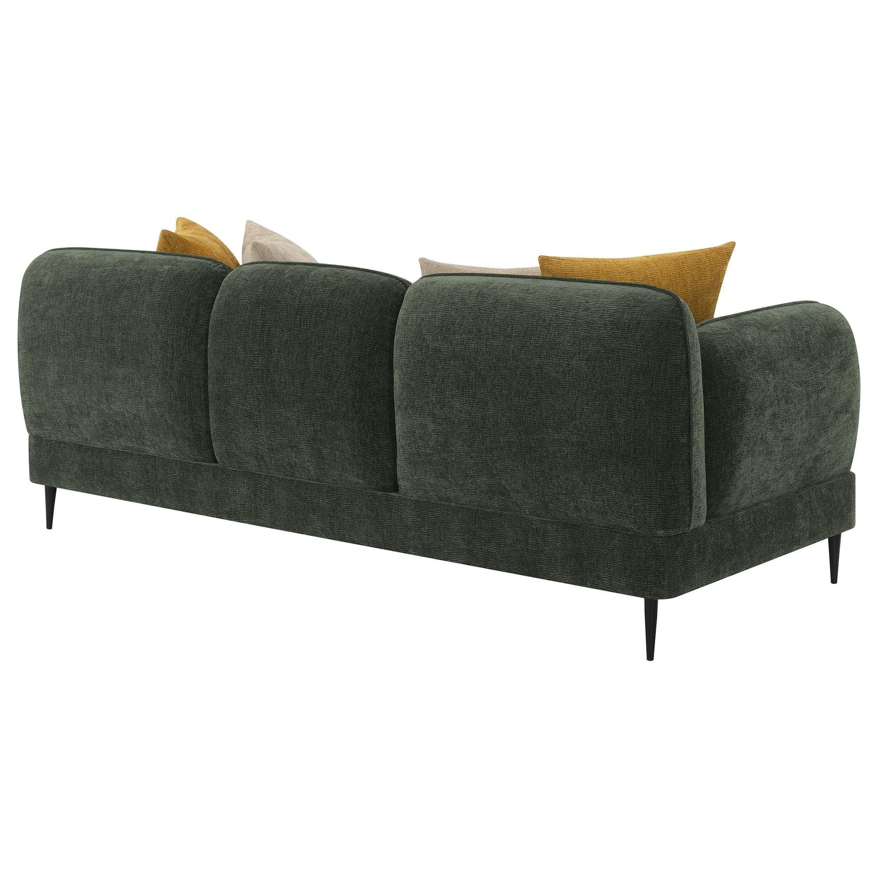 Detailed view of sofa fabric texture