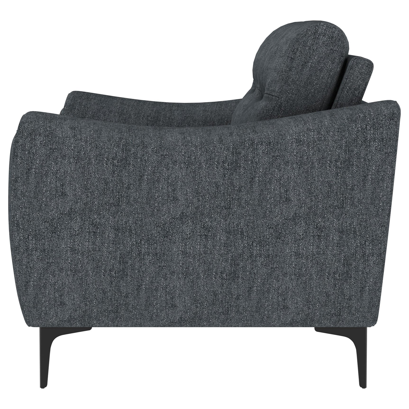 Attached seat cushion of Nolan loveseat