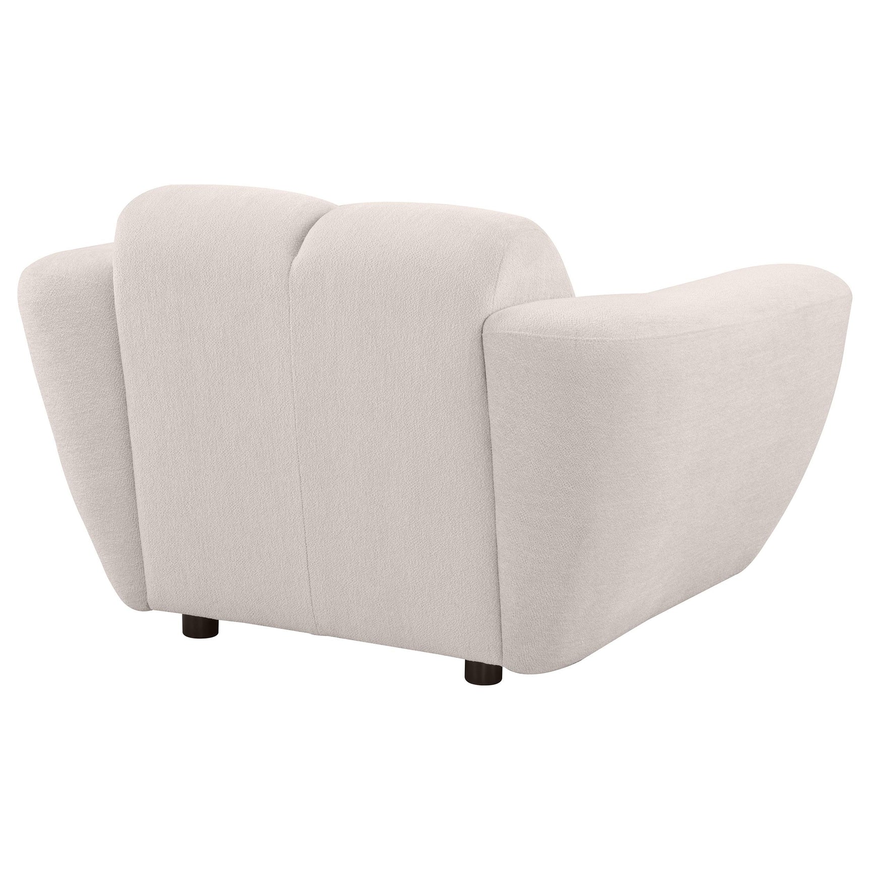 Attached plush waterfall seat with pocket coil construction