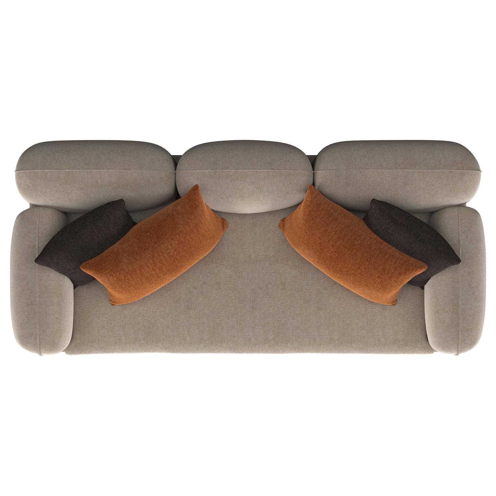 Full frontal view of Jade Chenille sofa