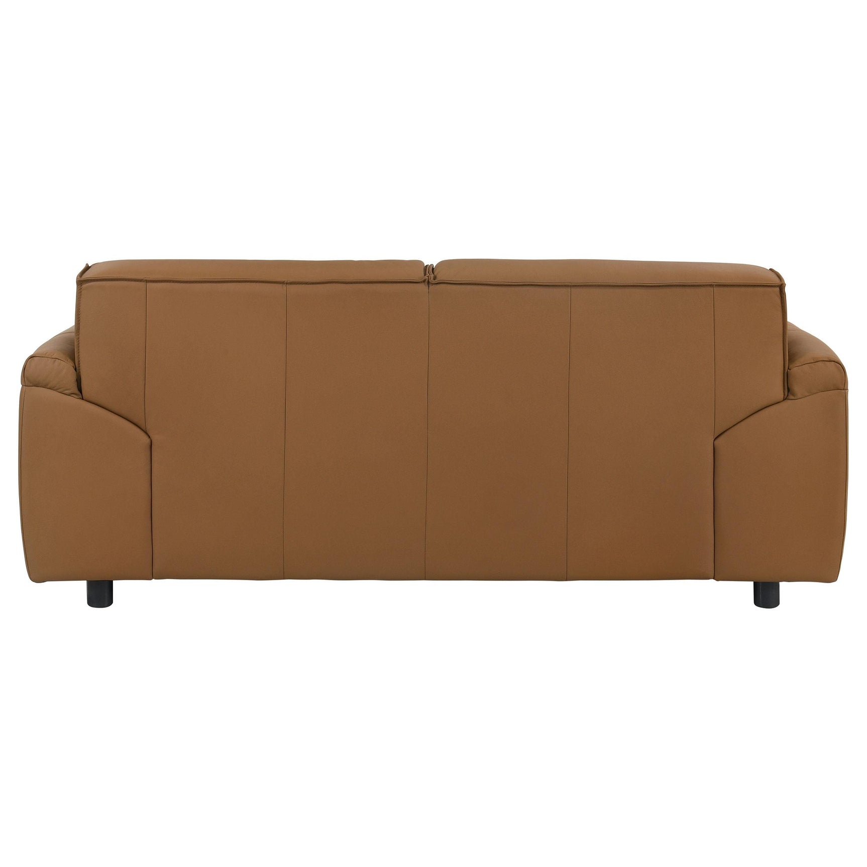 Buxton Top Grain Leather Upholstered Loveseat Orange