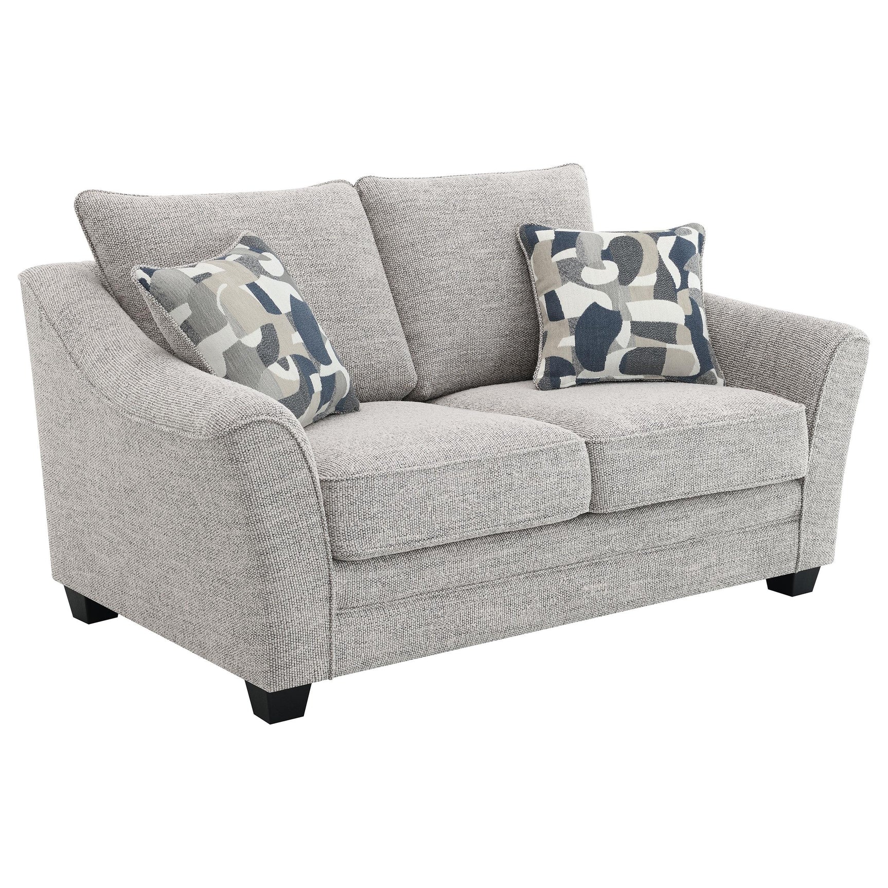 detail view of Tomkins 2-Piece Boucle Upholstered Sofa Set Light Grey furniture