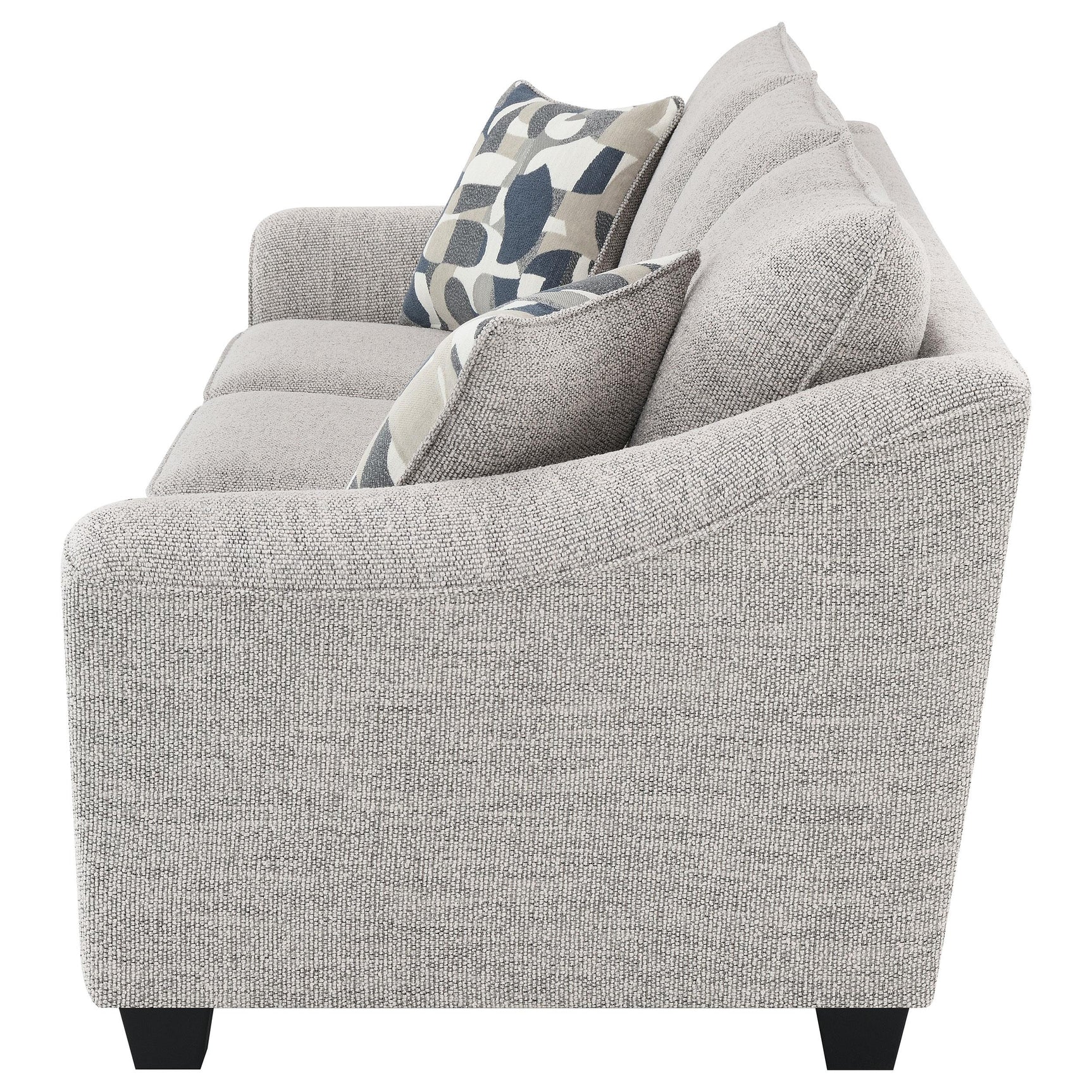 Tomkins Boucle Upholstered Sofa light grey front perspective