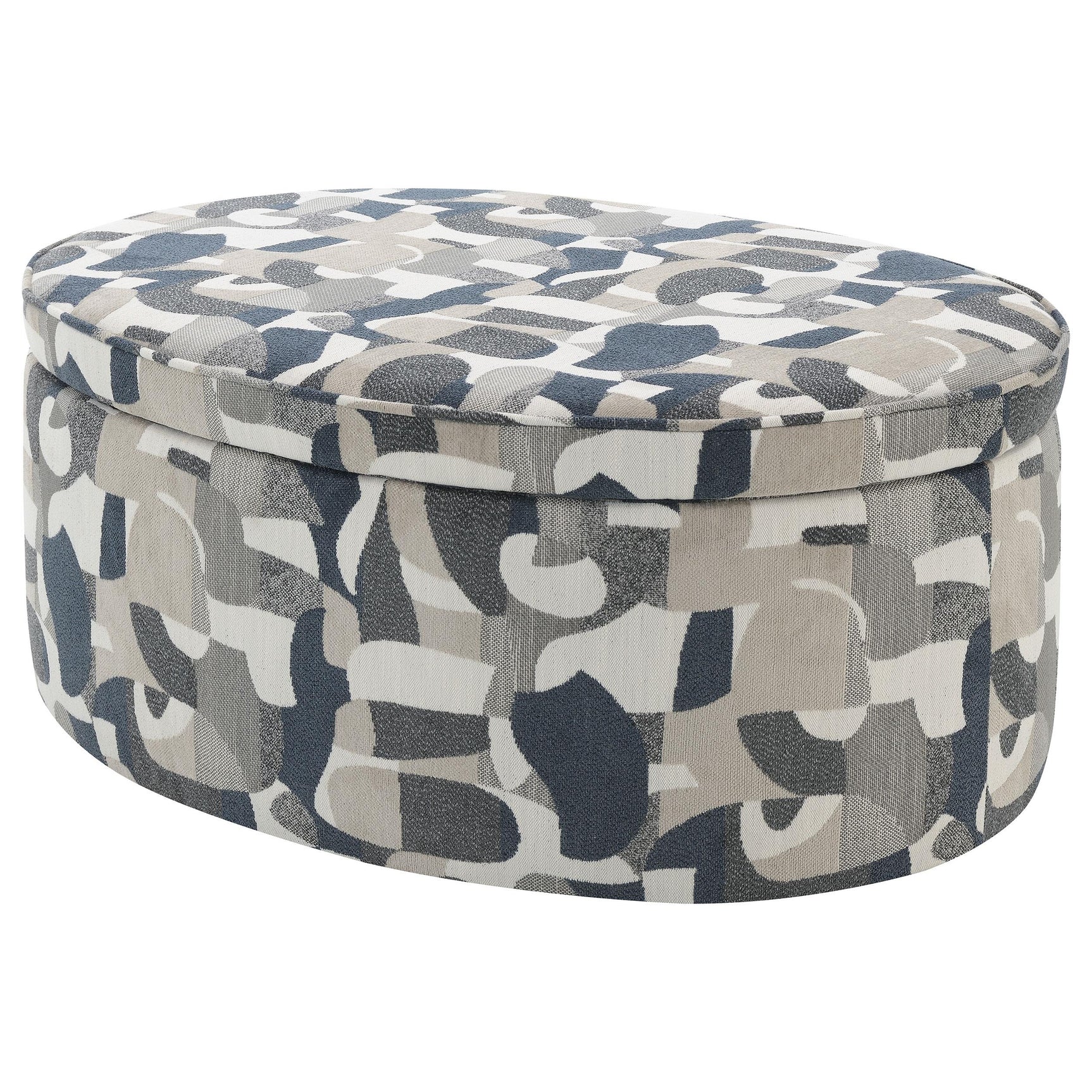 Rima Multicolor Ottoman close-up of fabric and texture