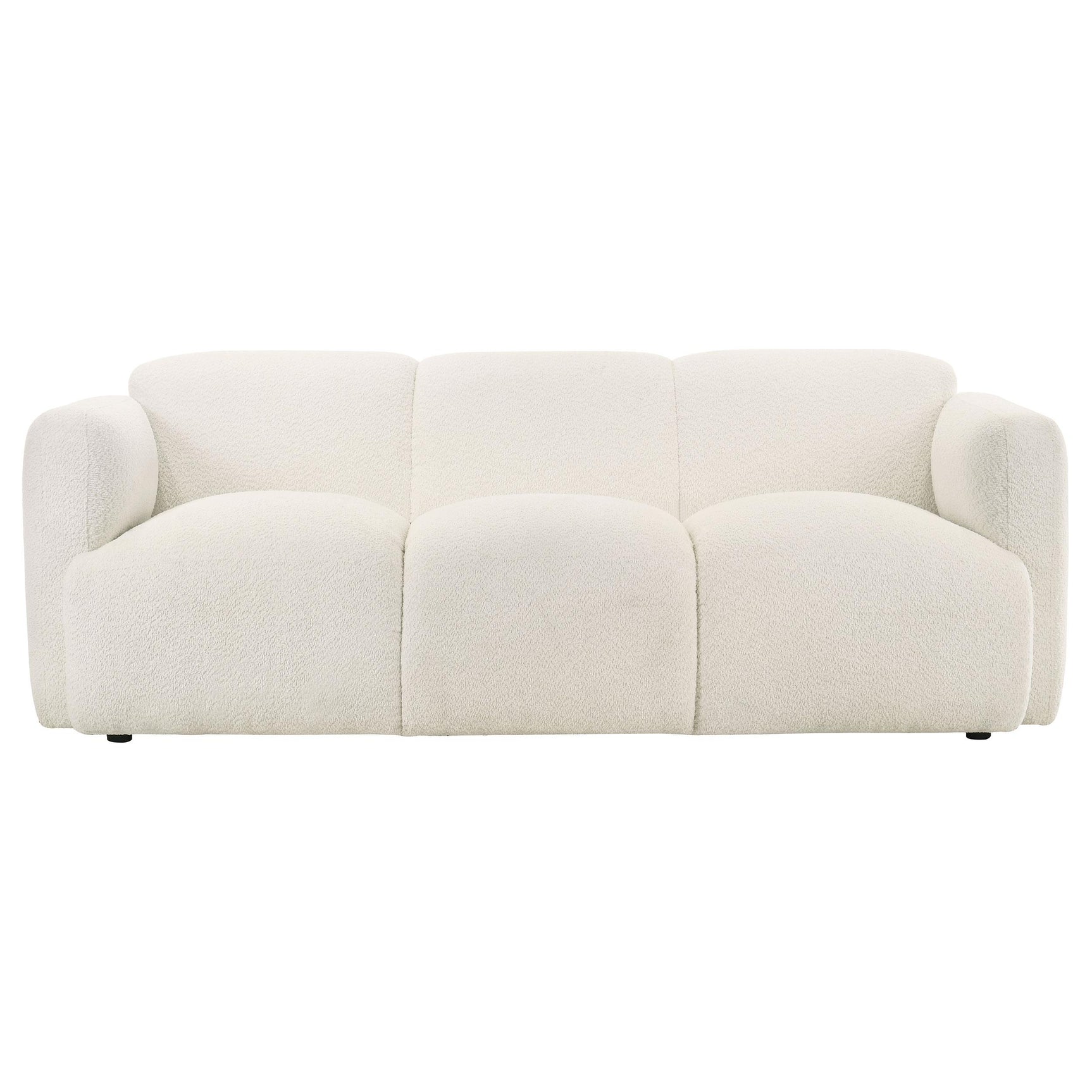 detail view of white upholstered fabric on Dorset sofa