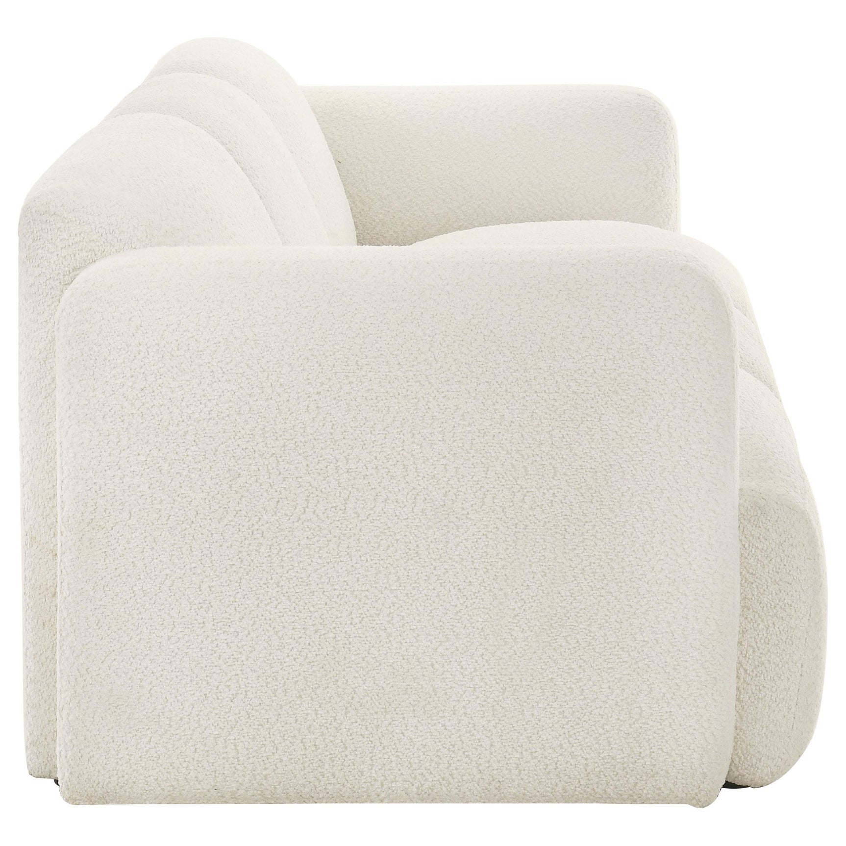 Side profile of Dorset sofa in white fabric