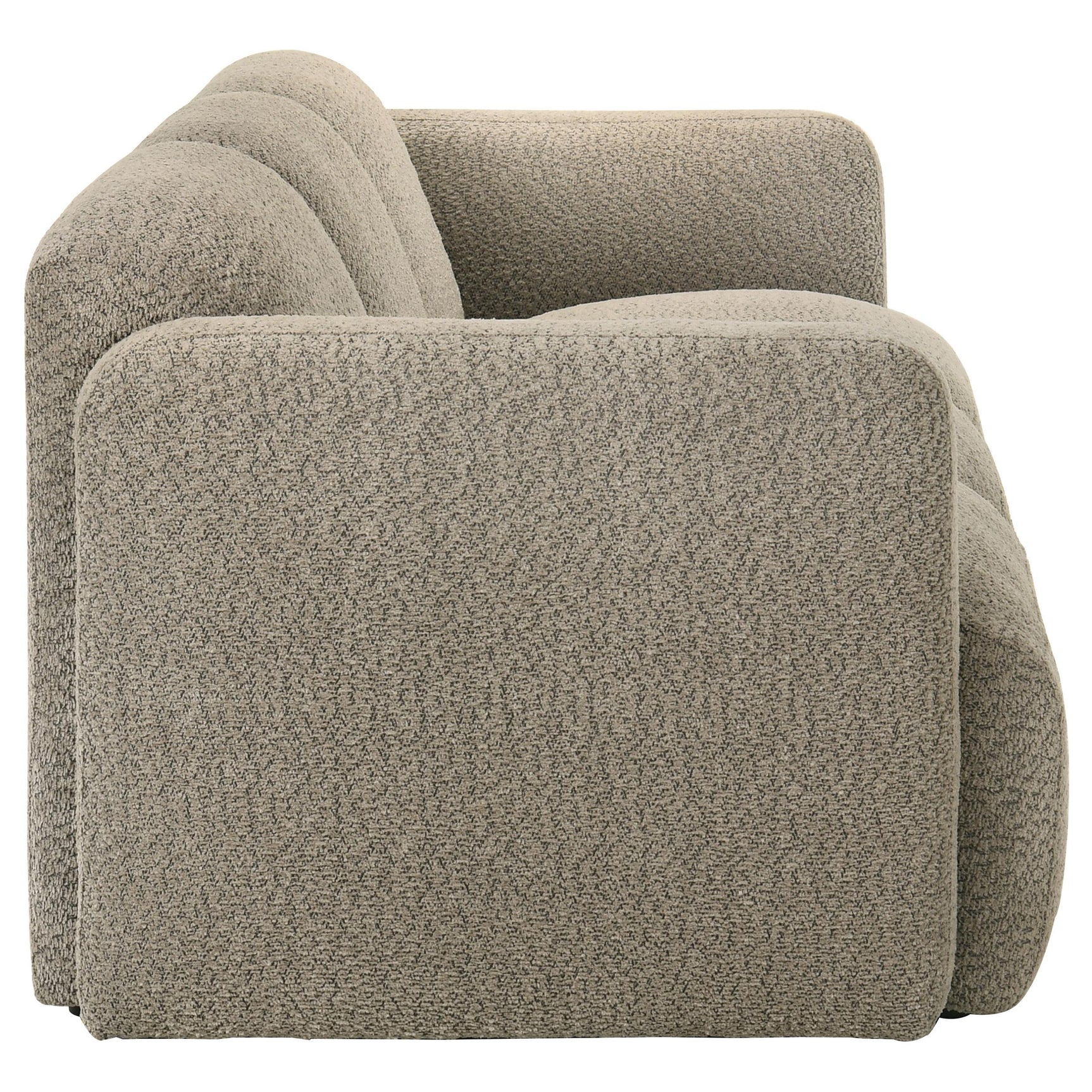 Side view of Dorset loveseat showing arm detail
