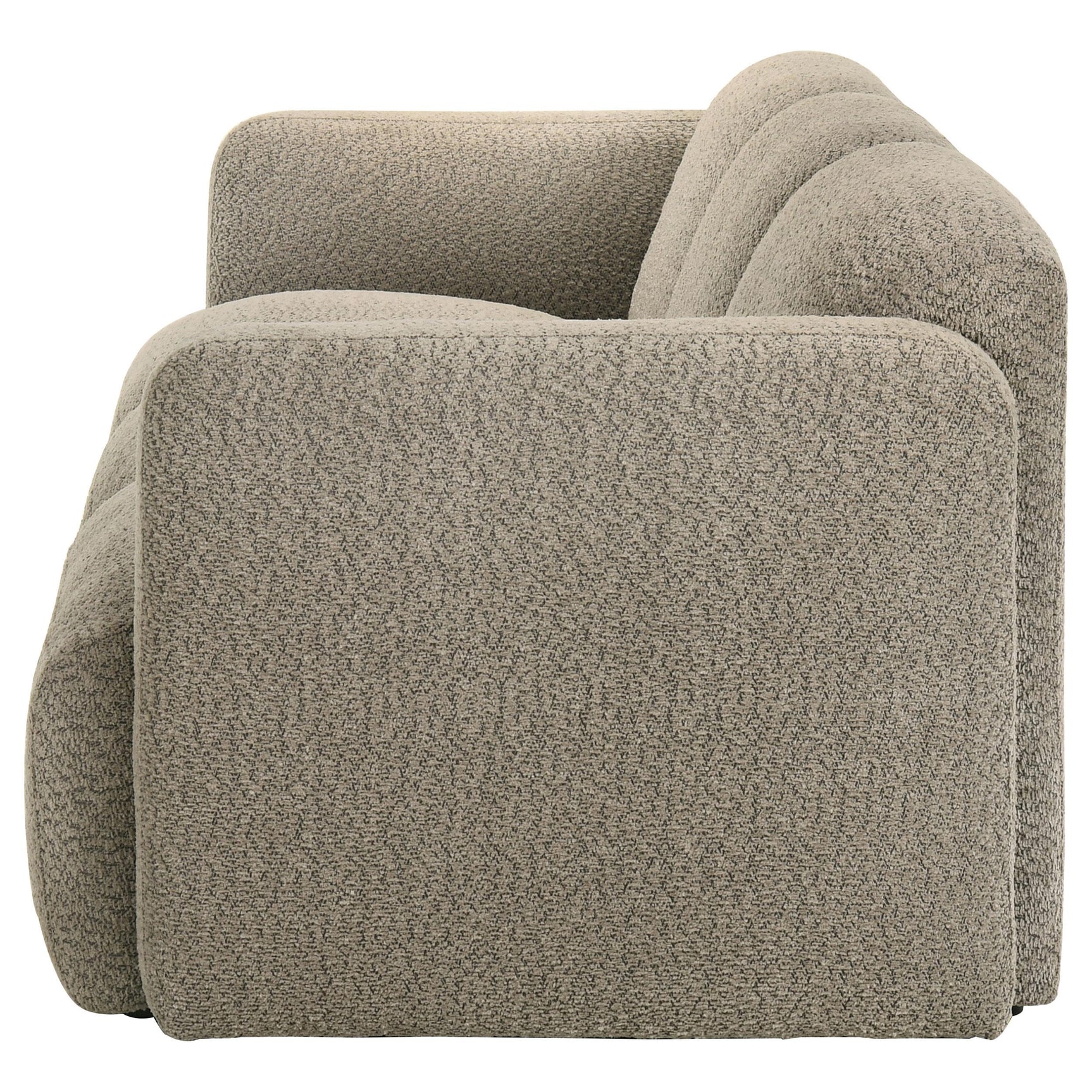 Dorset brown fabric sofa front view