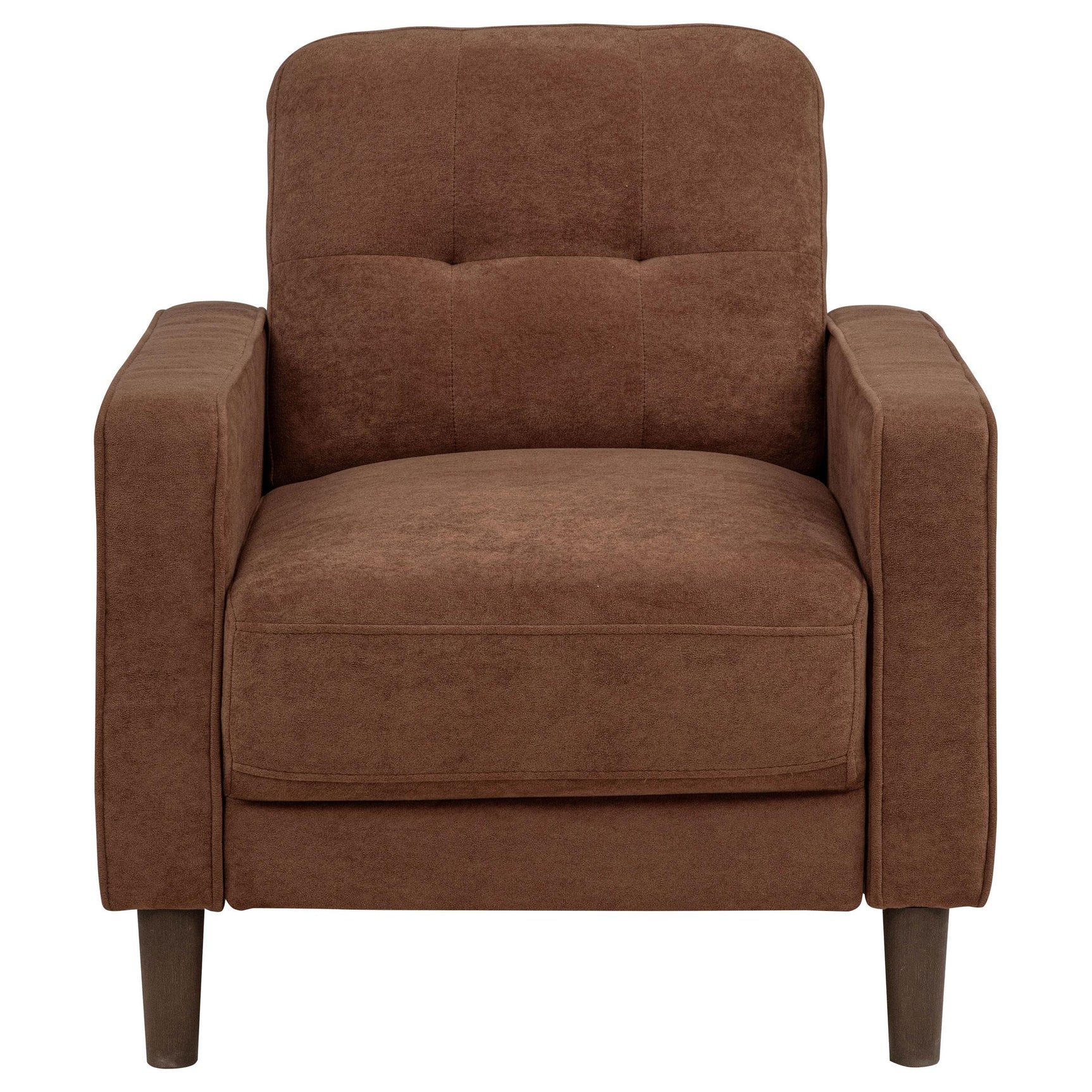 Bowen II chair side view showing tapered legs