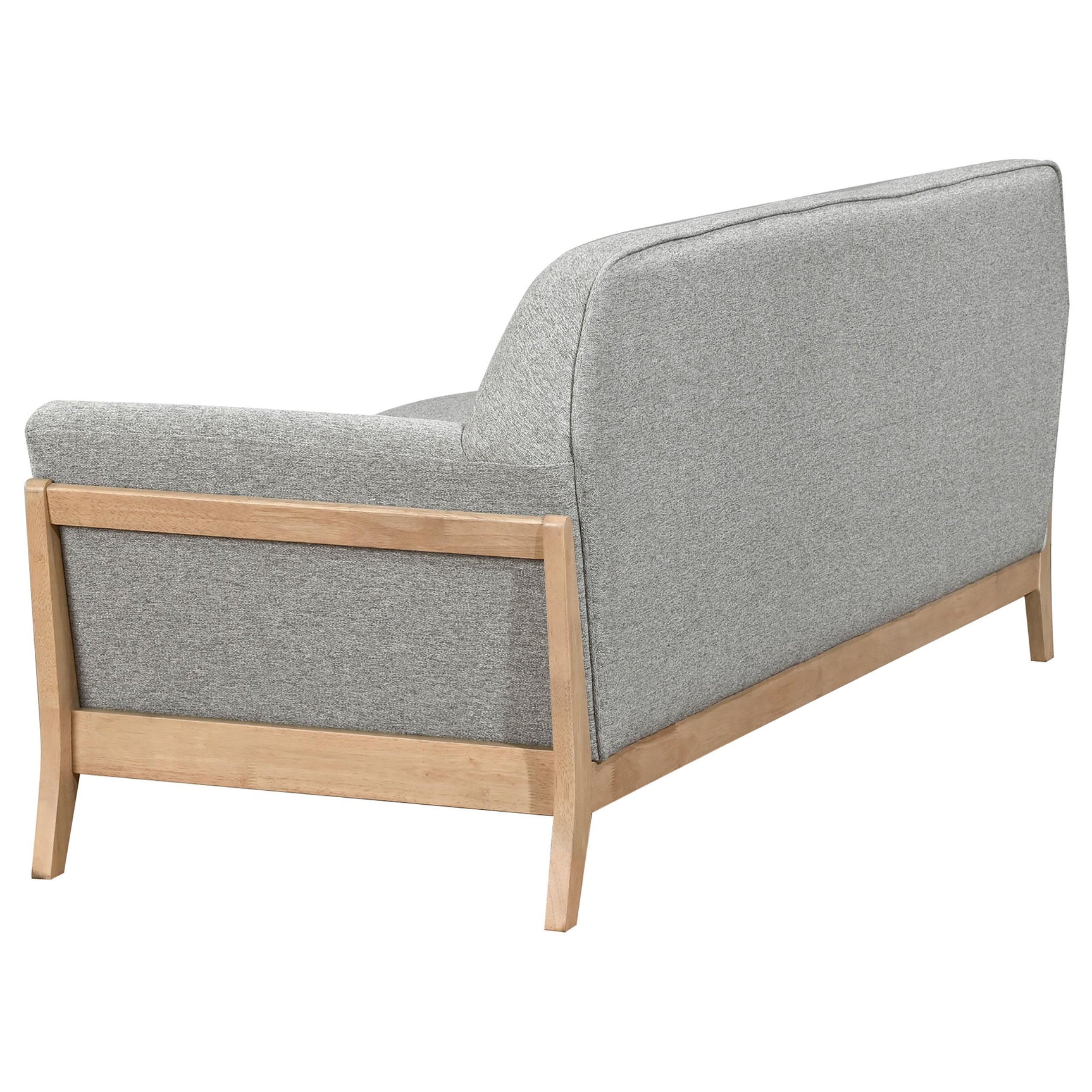Side angle of Vaughn sofa showing flared arm