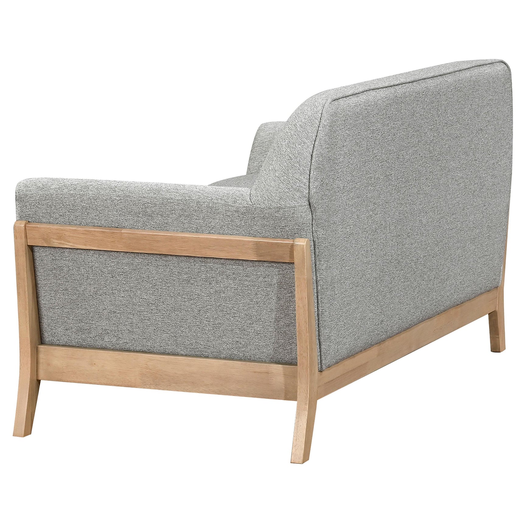 Attached seat cushion with coil spring construction