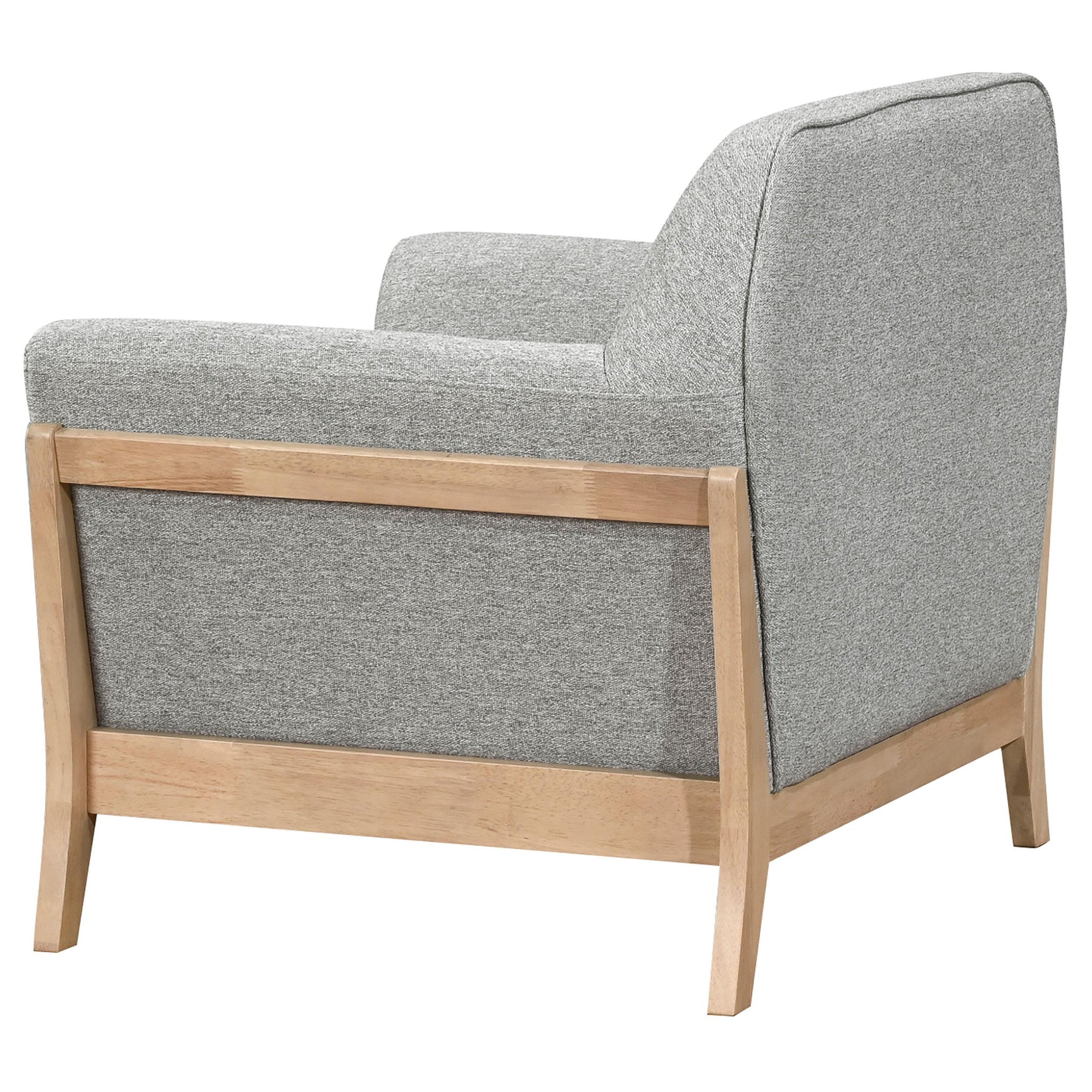 Vaughn accent chair showcasing blonde Asian hardwood legs