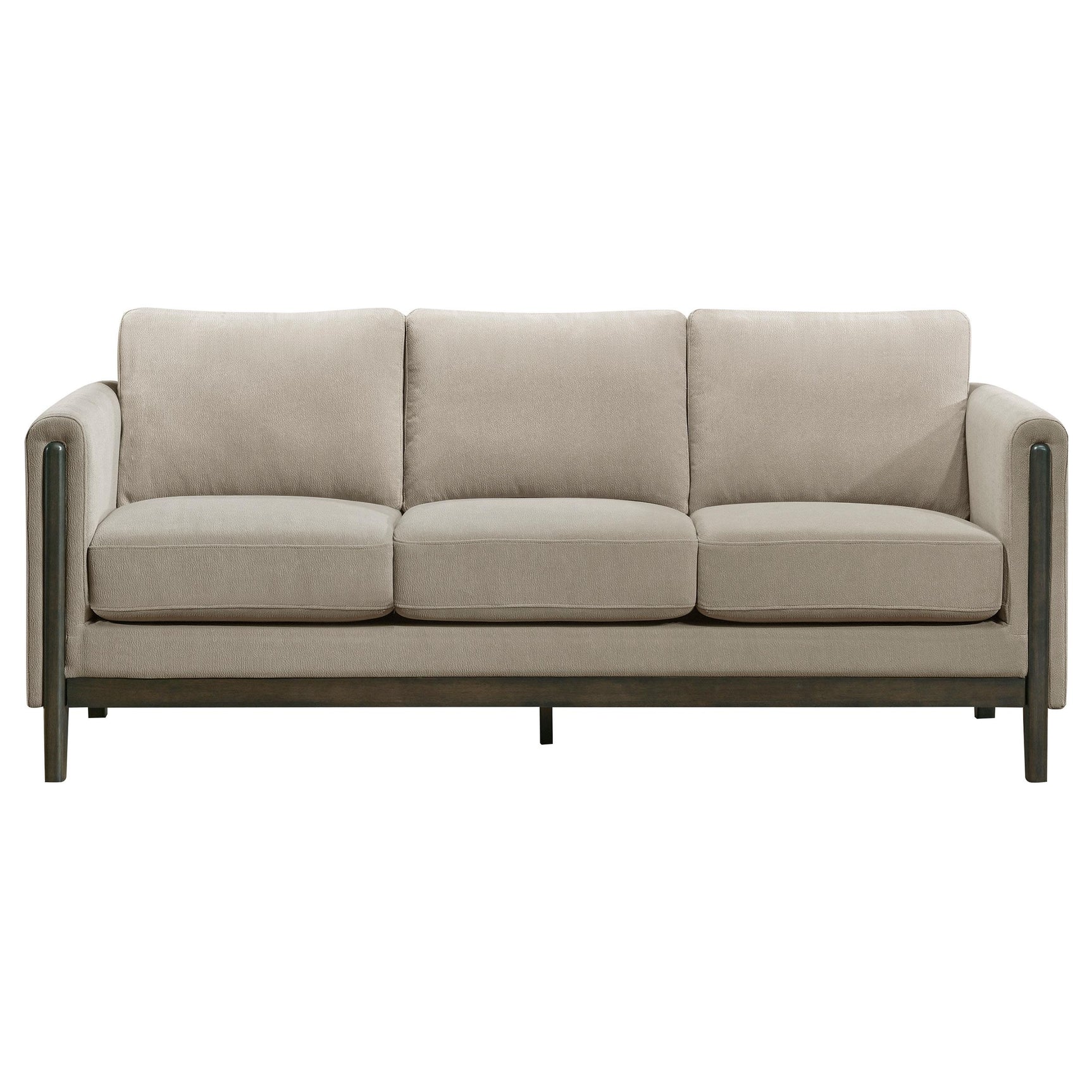 Islington 3-piece taupe sofa set detail view
